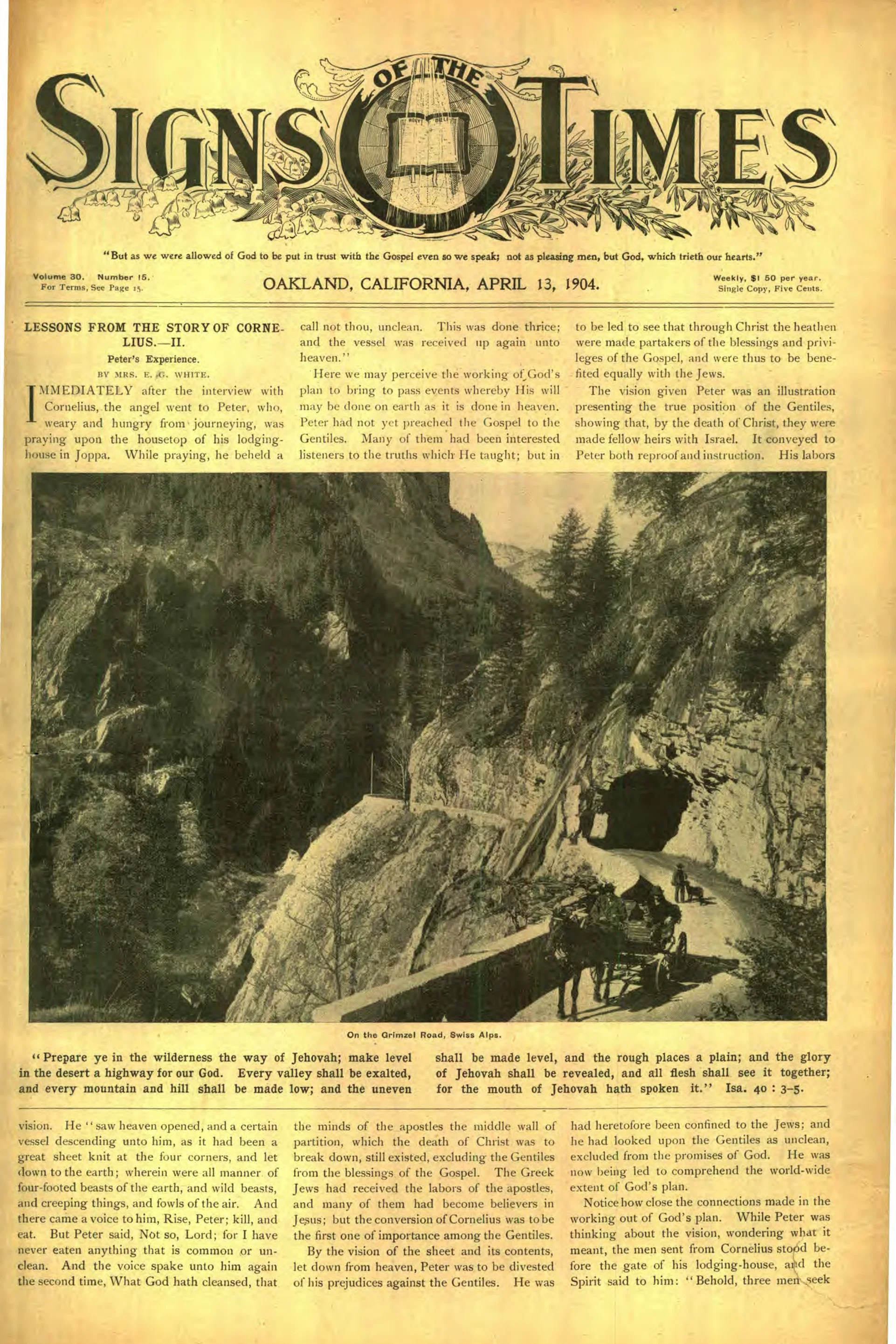 Vol. 30, No. 15.