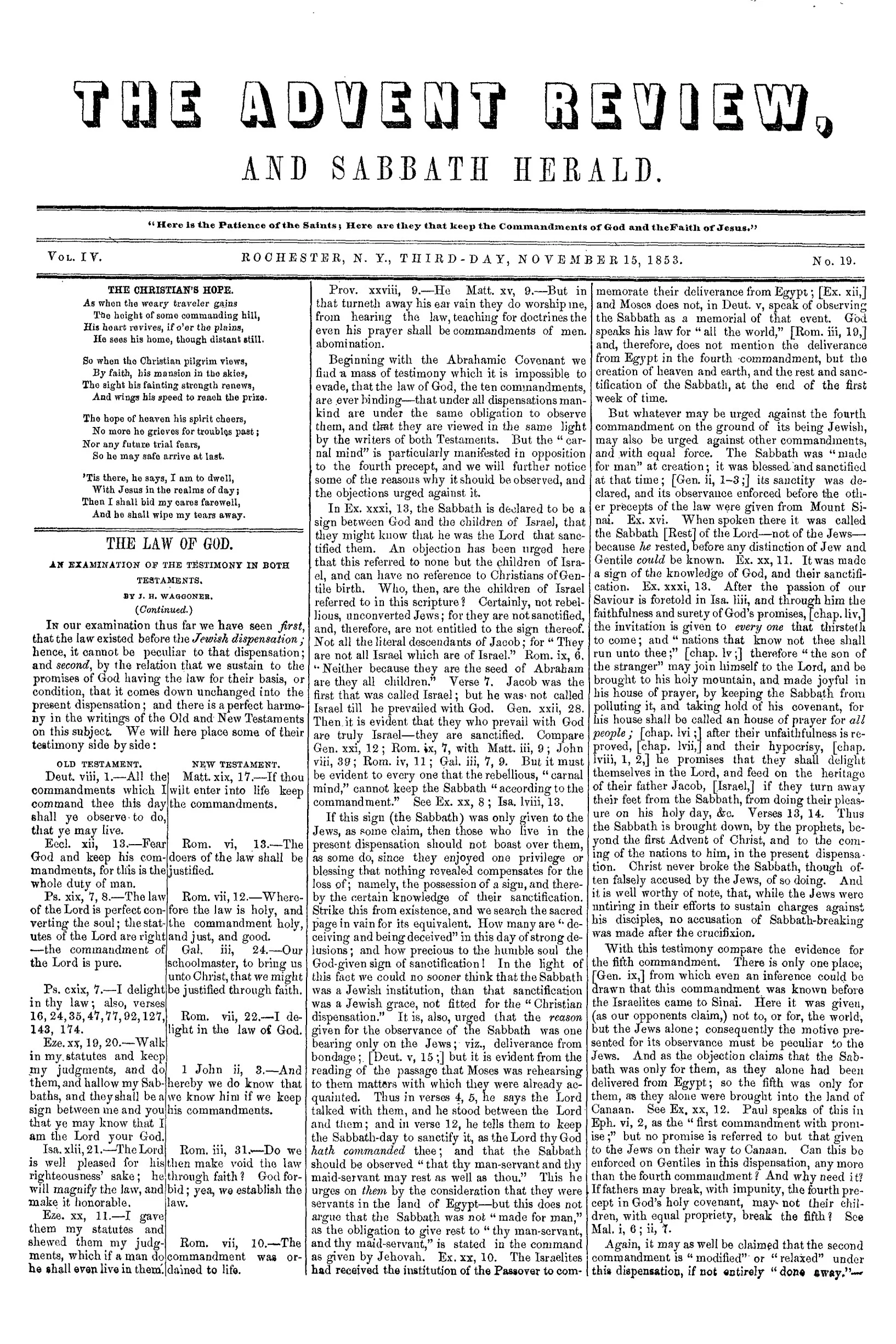 Vol. 4, No. 19.