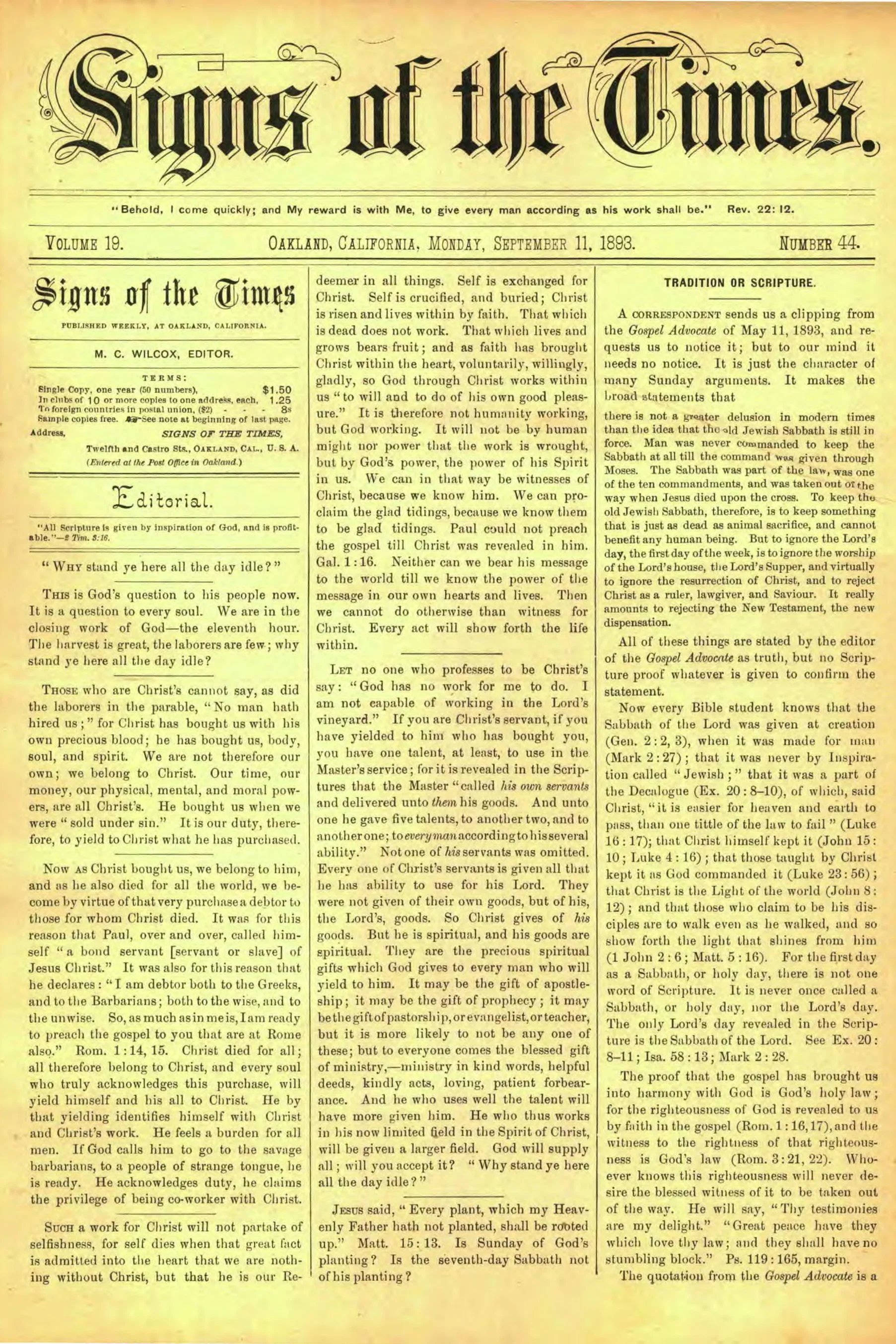 Vol. 19, No. 44.