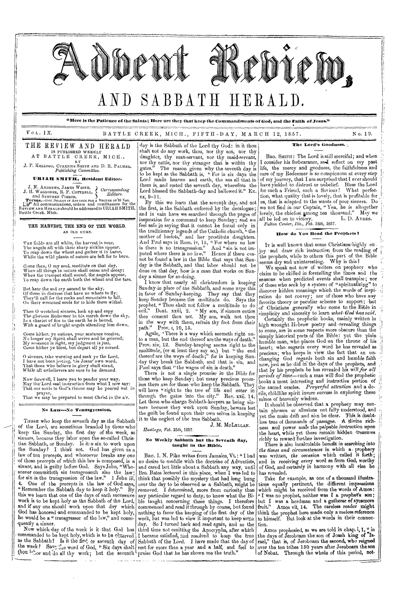 Vol. 9, No. 19.