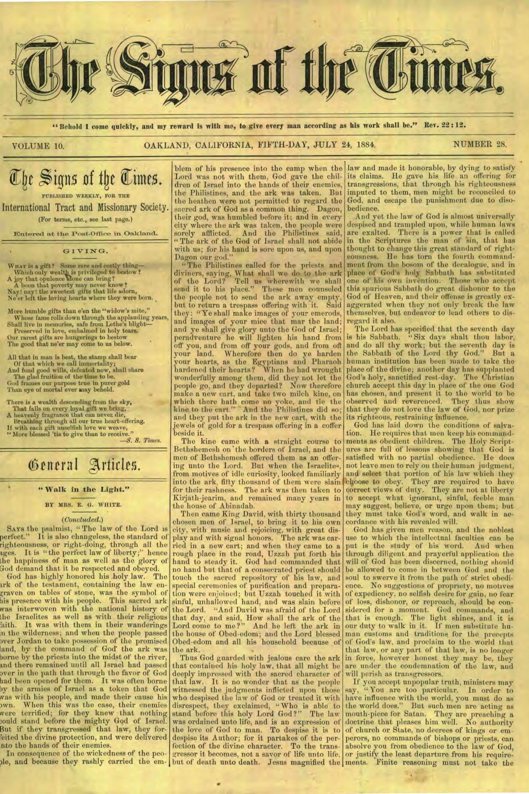 Vol. 10, No. 28.