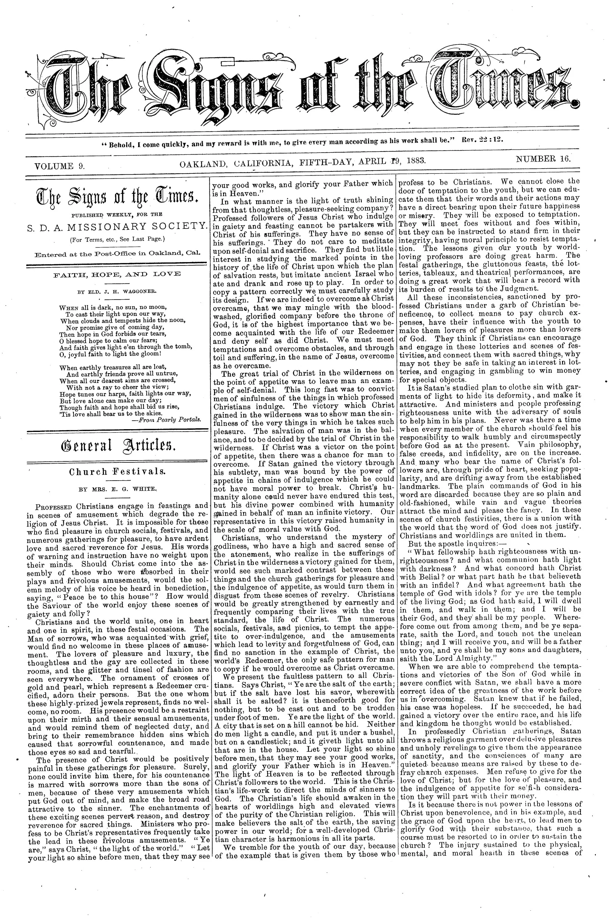Vol. 9, No. 16.