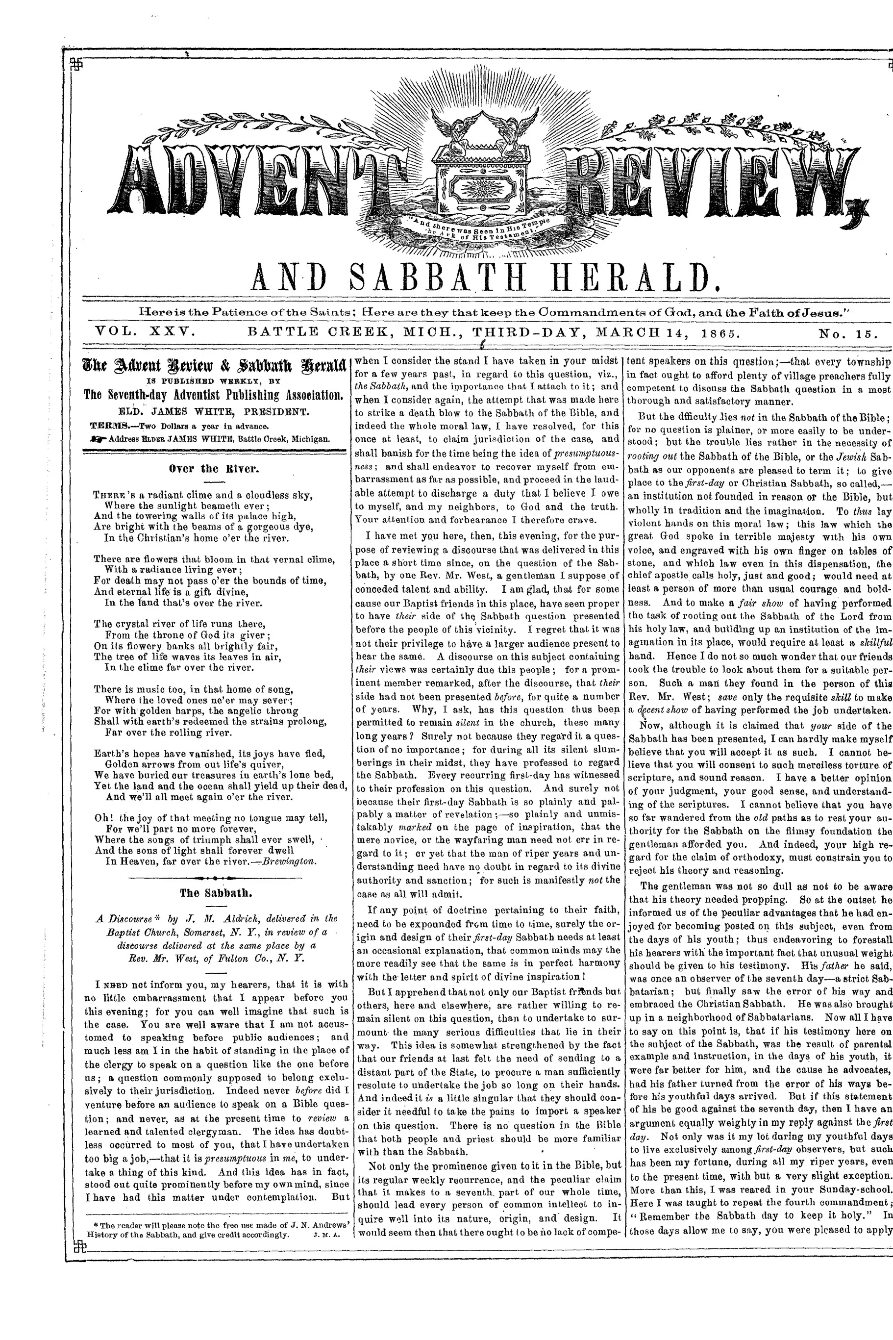Vol. 25, No. 15.