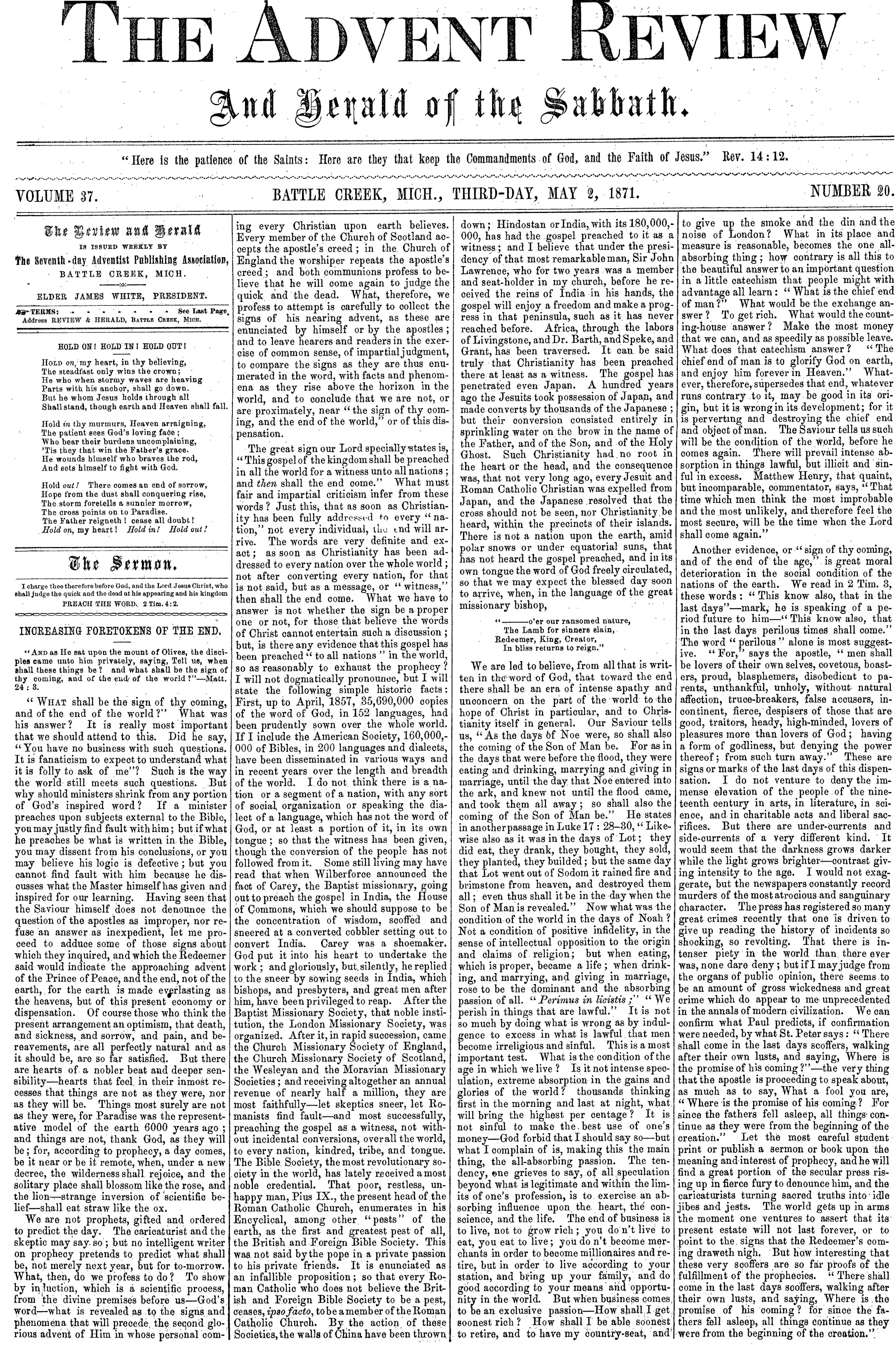 Vol. 37, No. 20.