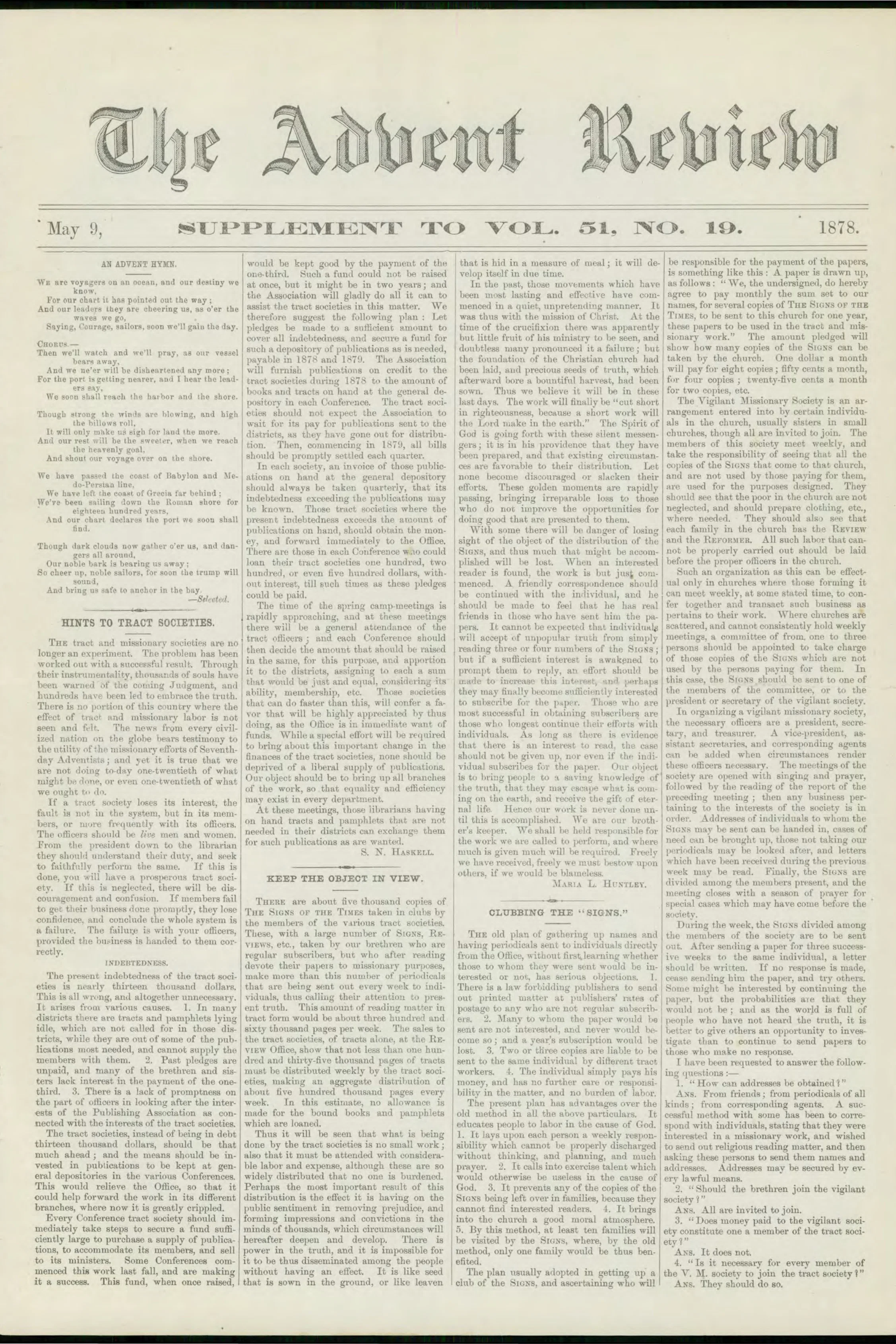 Supplement to Vol. 51, No. 19