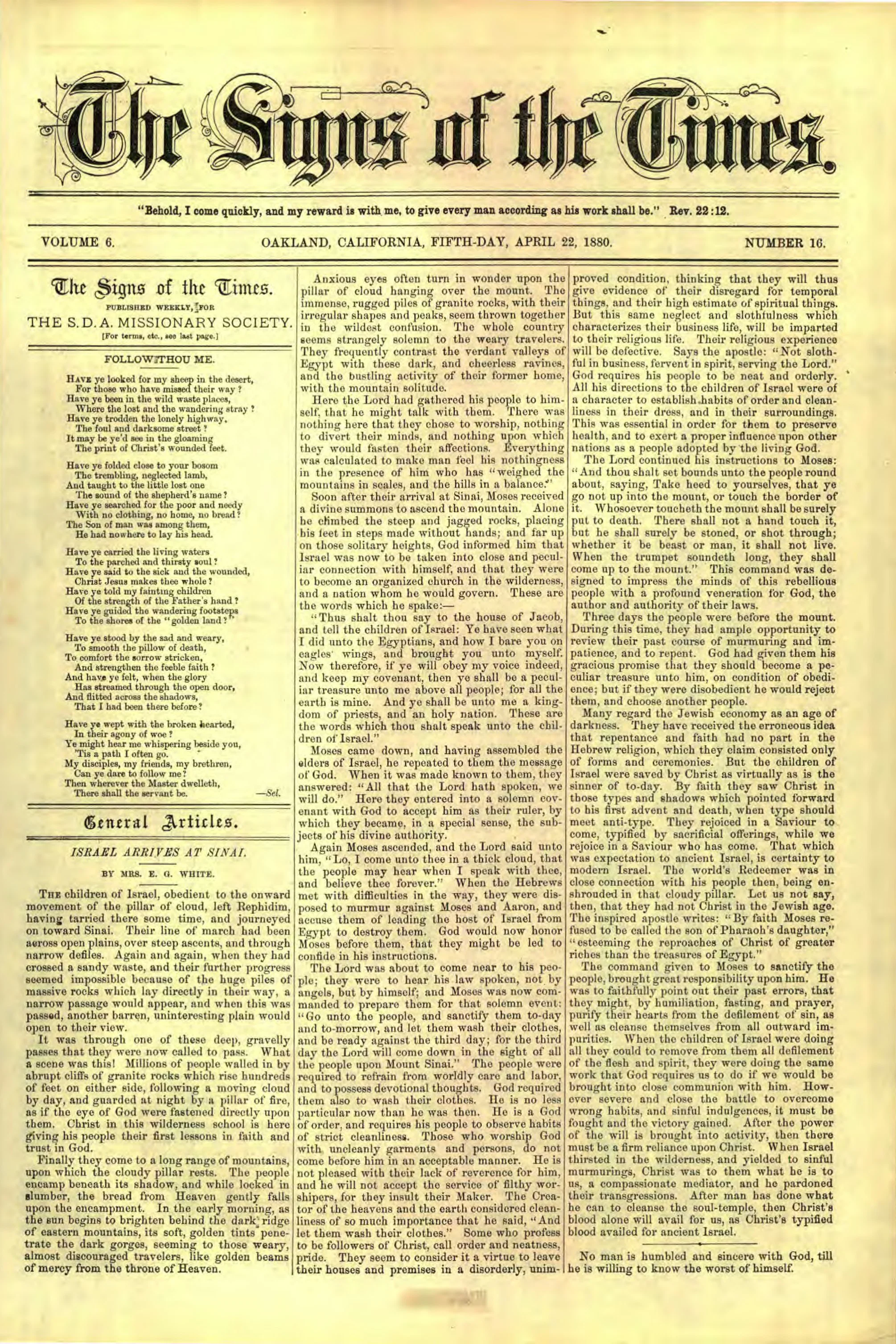 Vol. 6, No. 16.