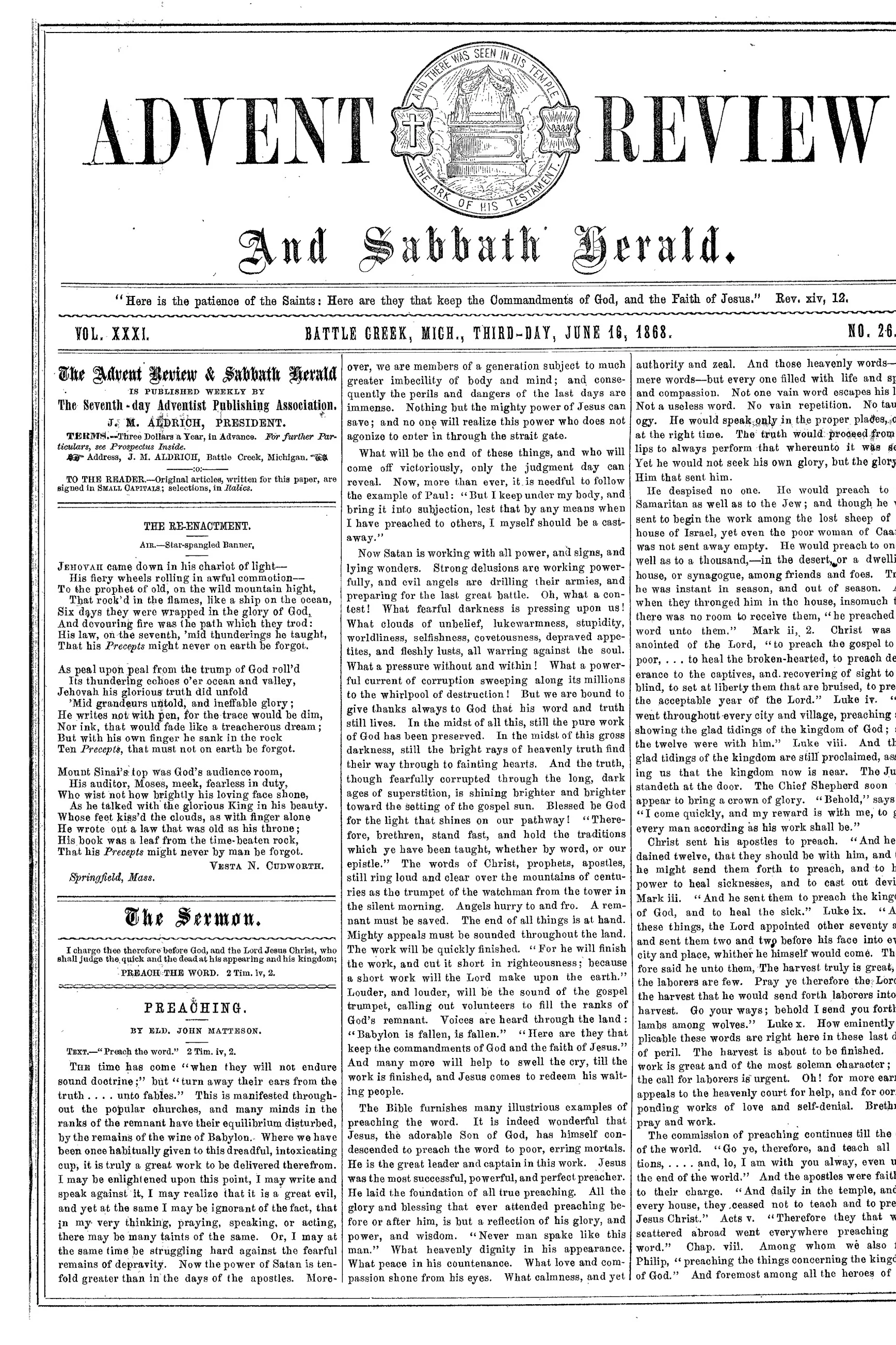 Vol. 31, No. 26.