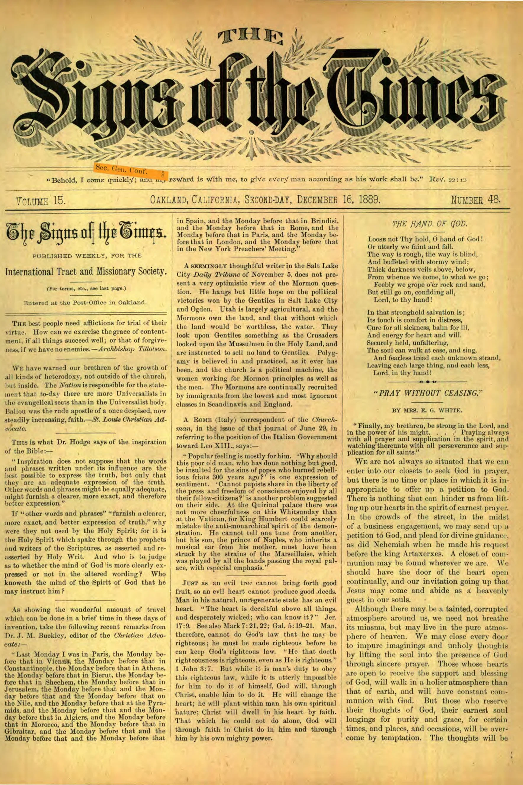 Vol. 15, No. 48.