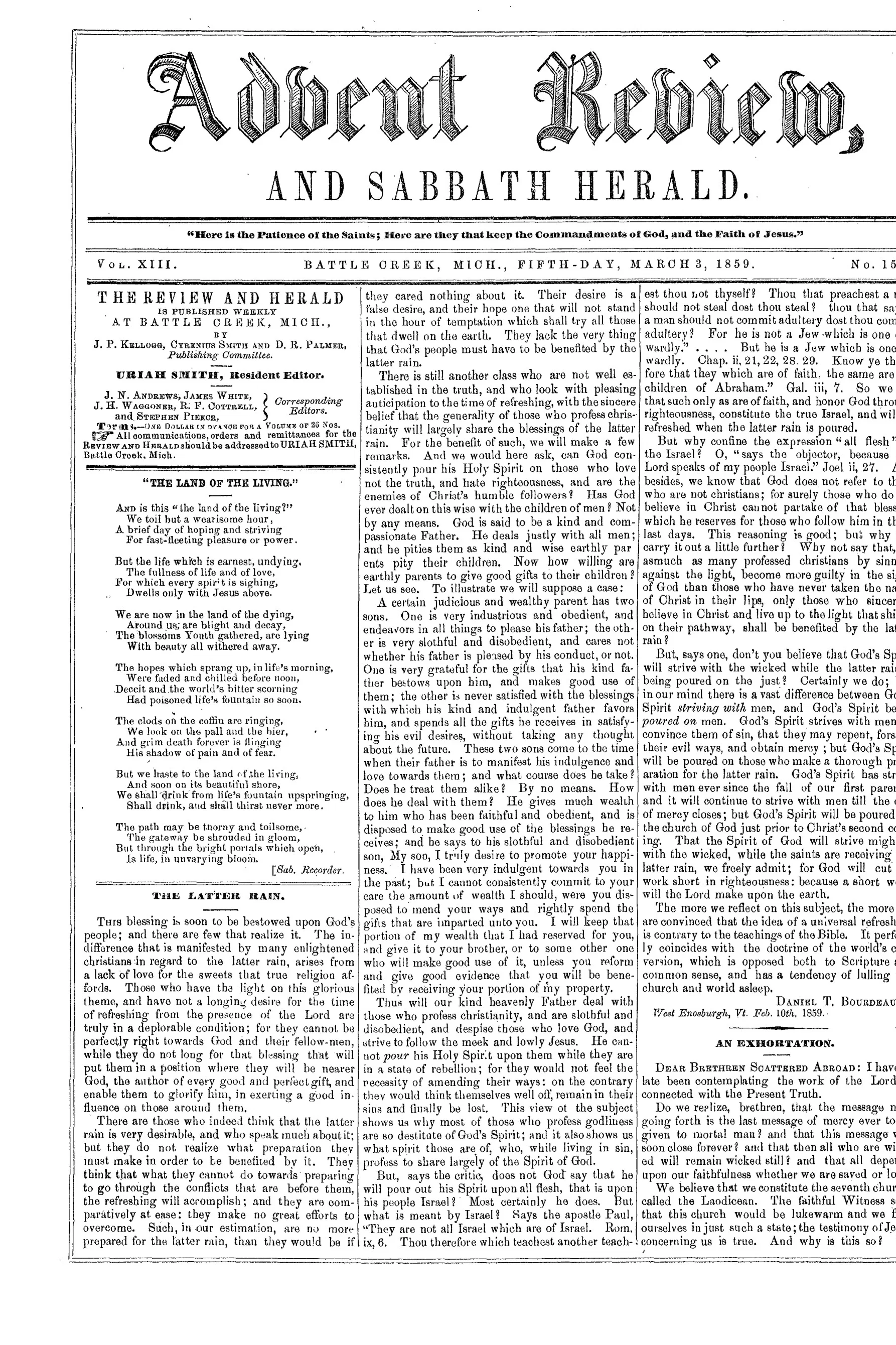 Vol. 13, No. 15.
