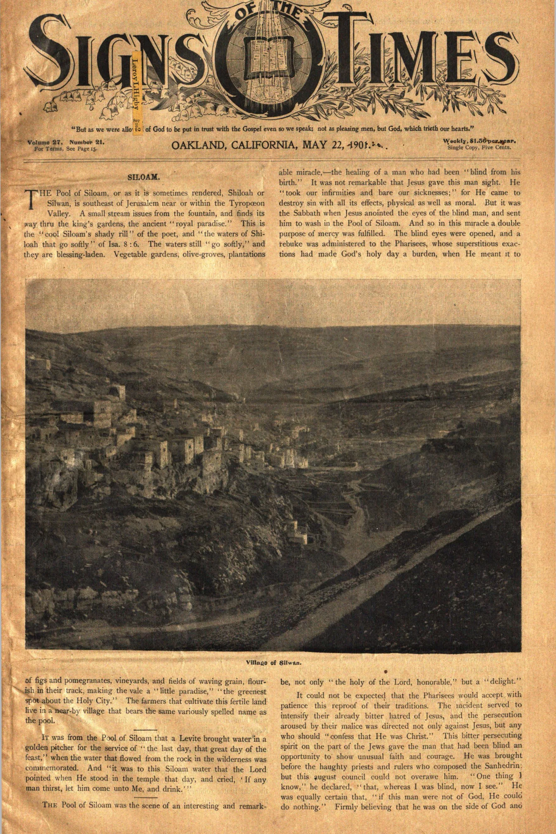 Vol. 27, No. 21.