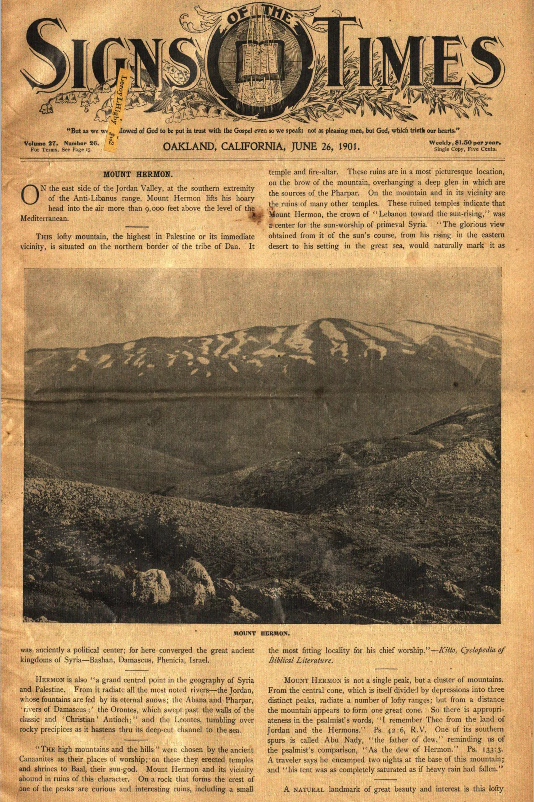 Vol. 27, No. 26.