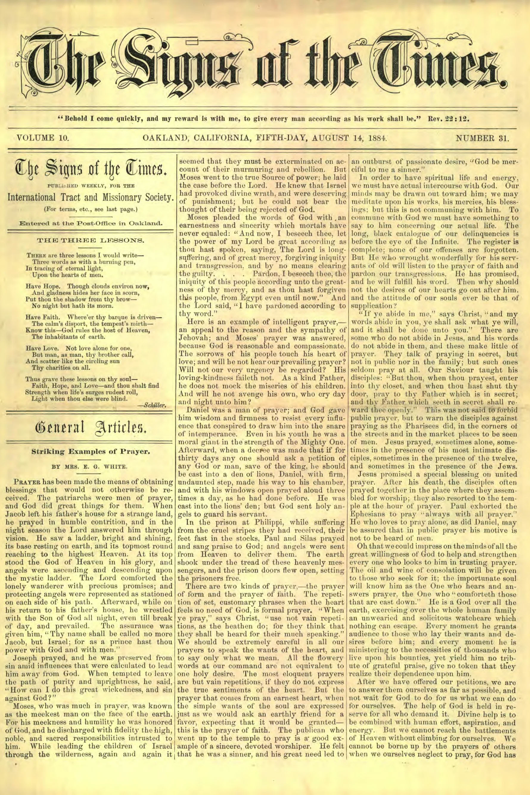 Vol. 10, No. 31.