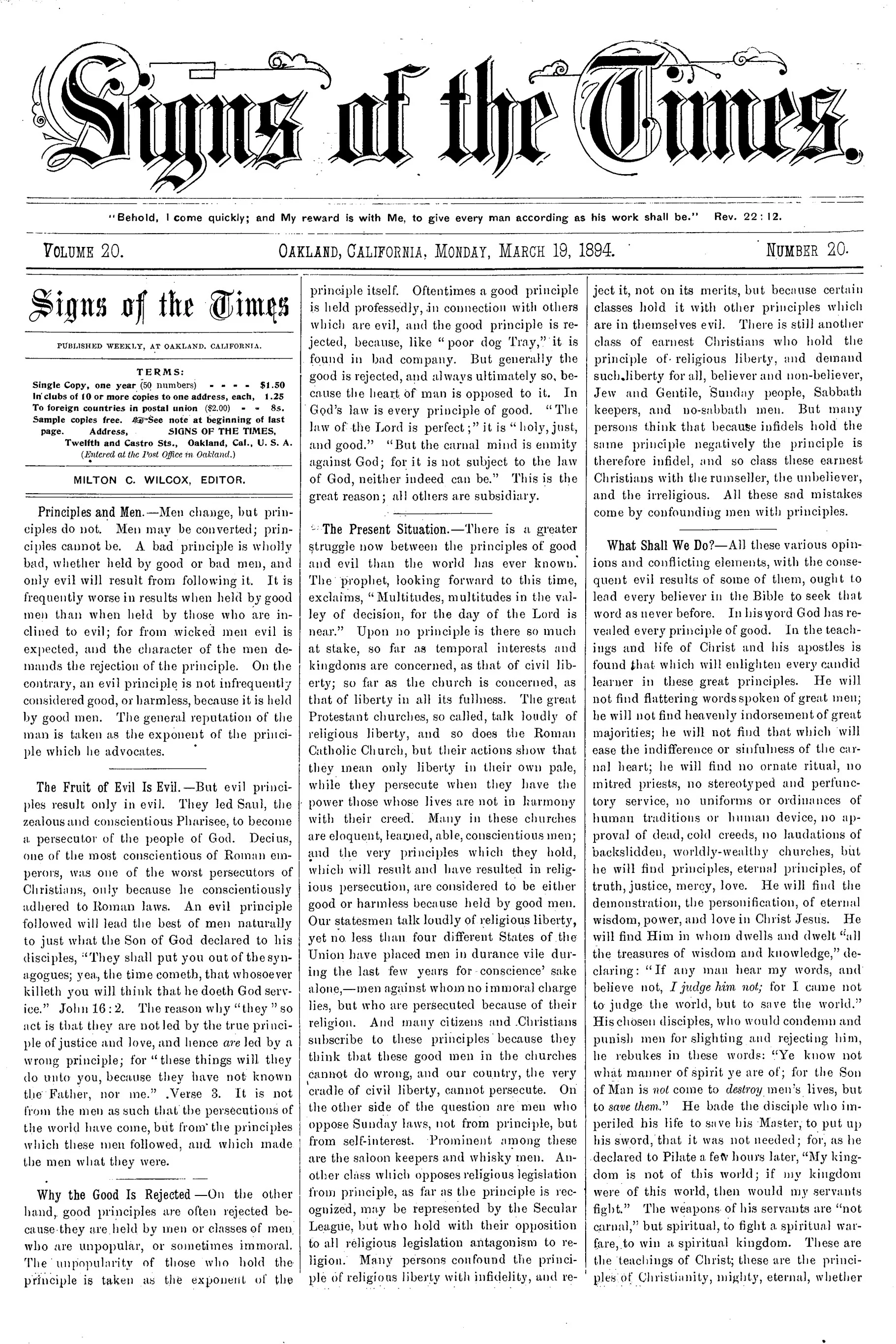Vol. 20, No. 20.