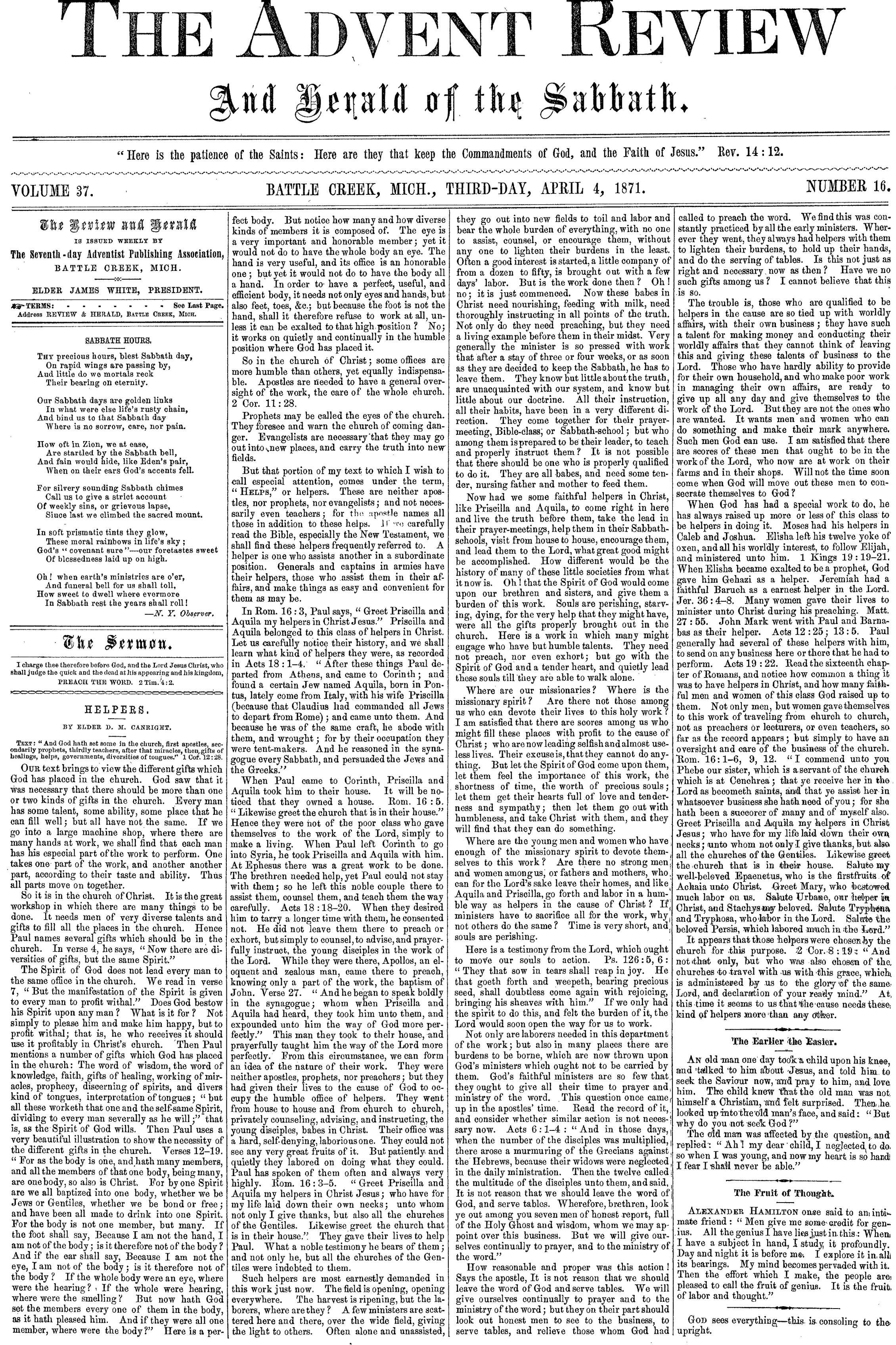 Vol. 37, No. 16.