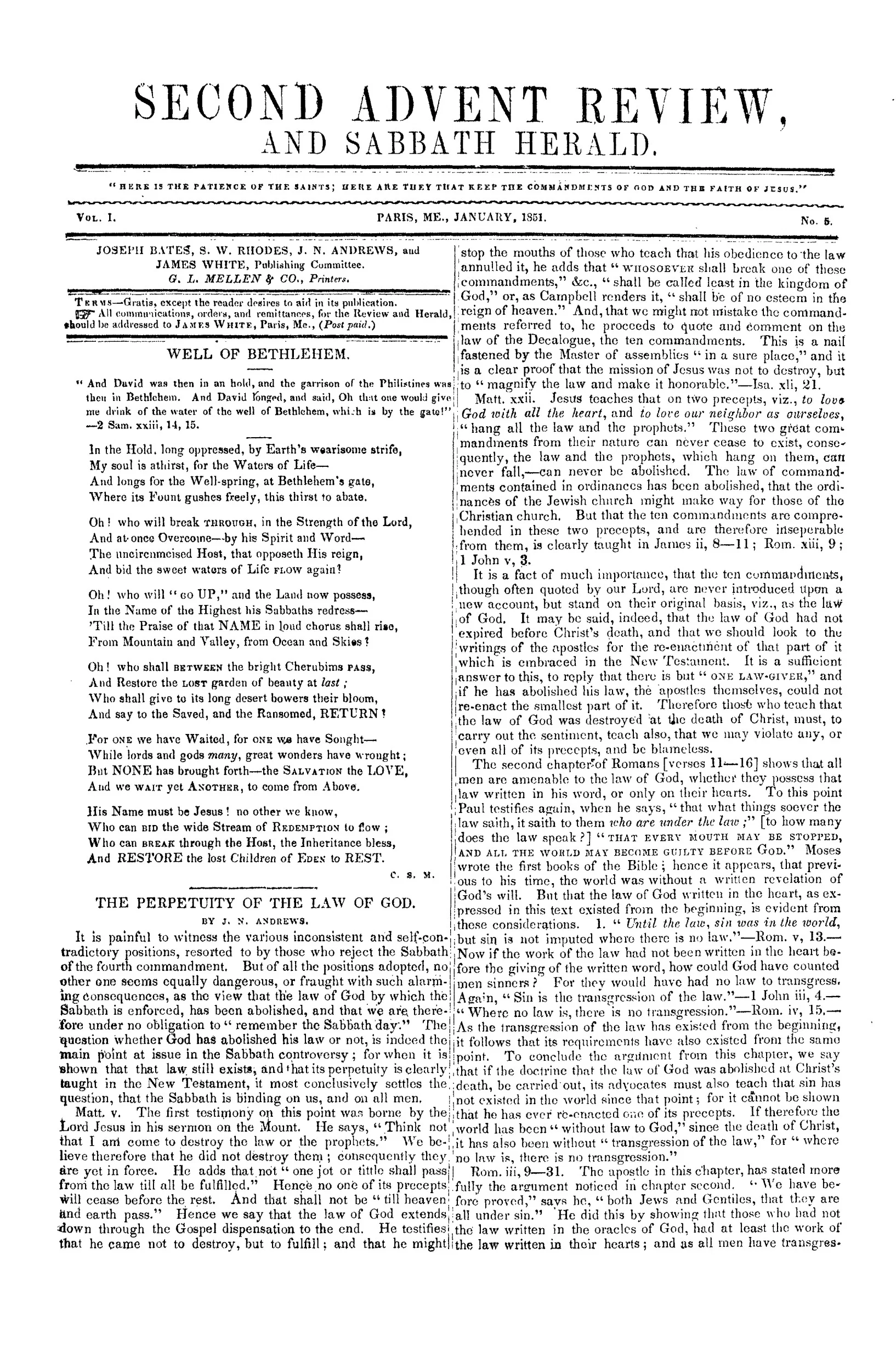 Vol. 1, No. 5.