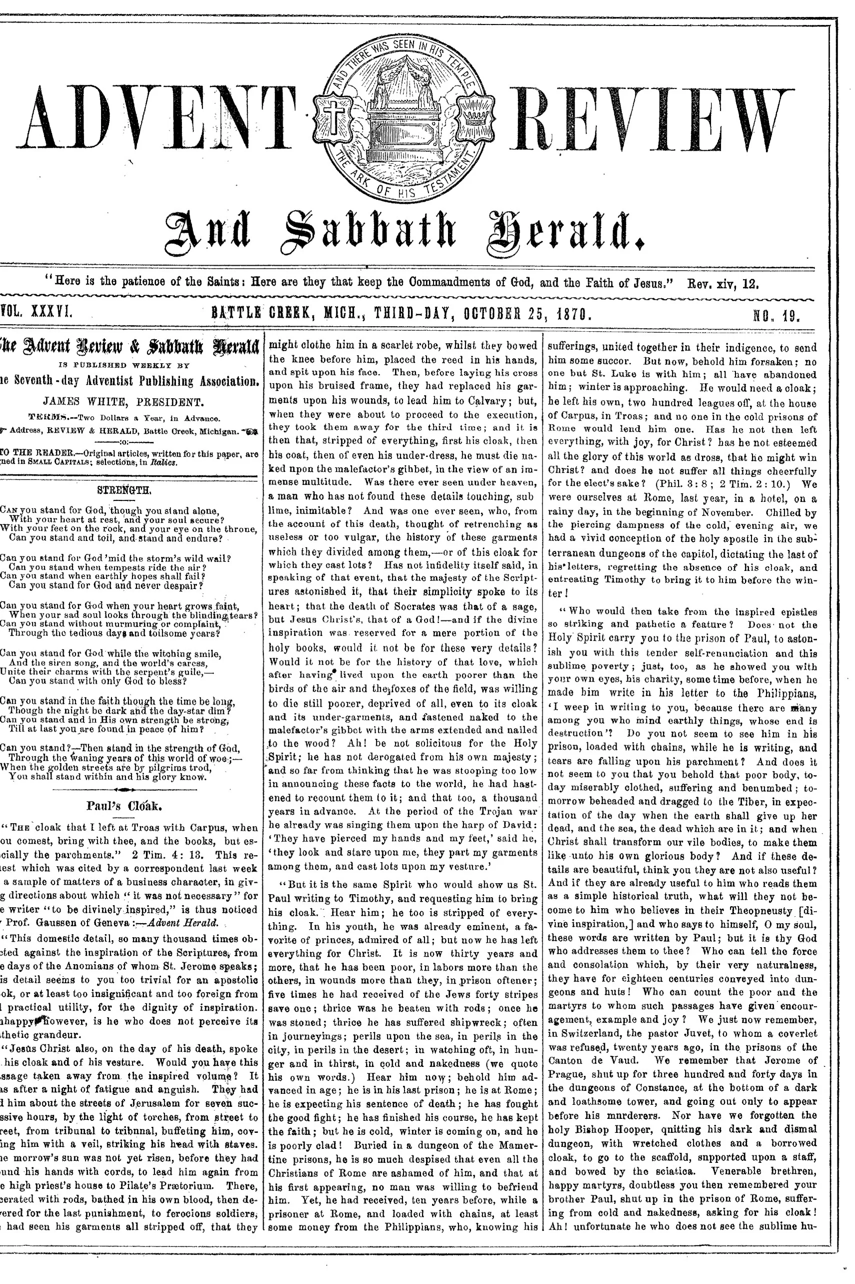 Vol. 36, No. 19.