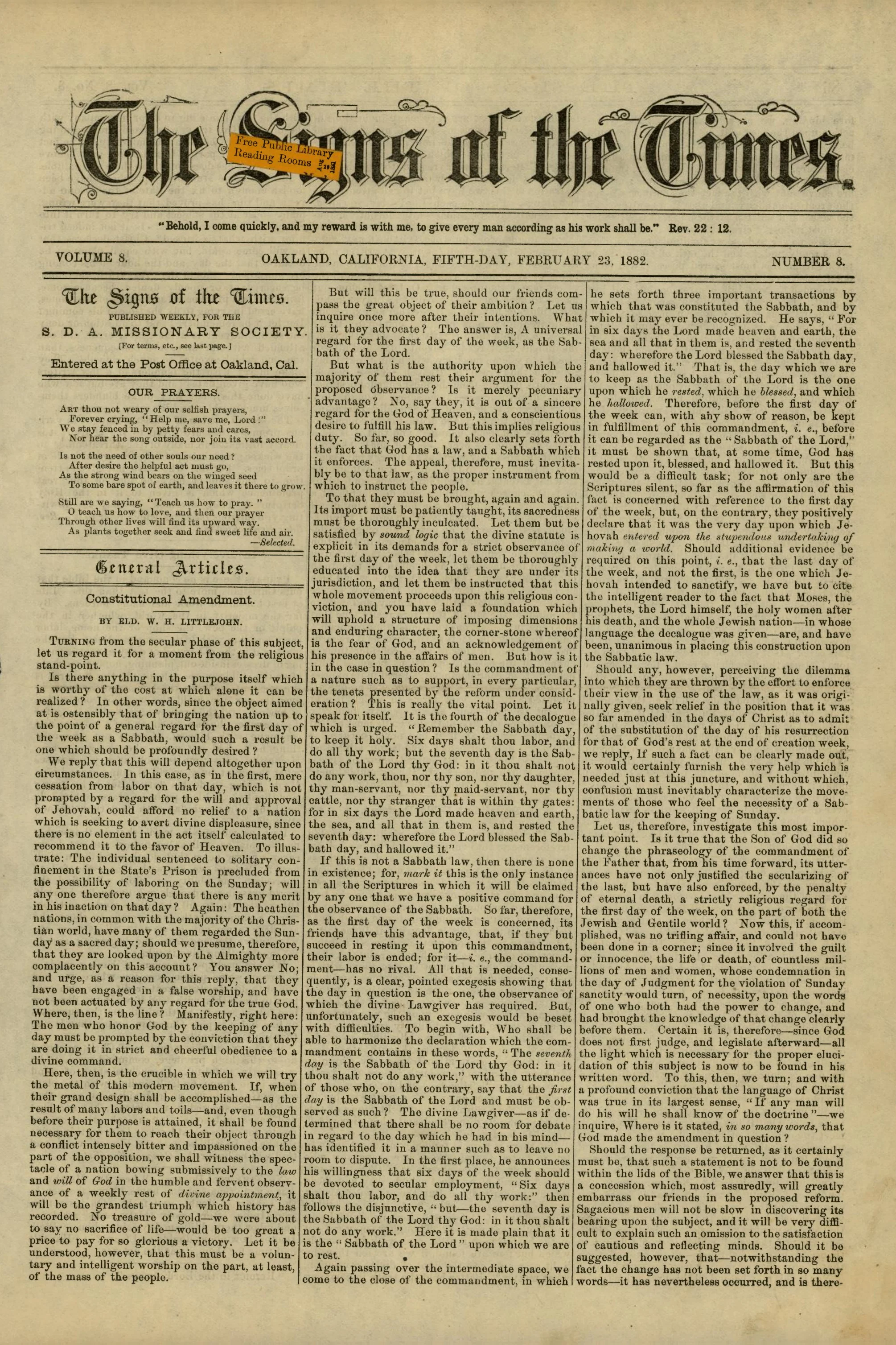 Vol. 8, No. 8.