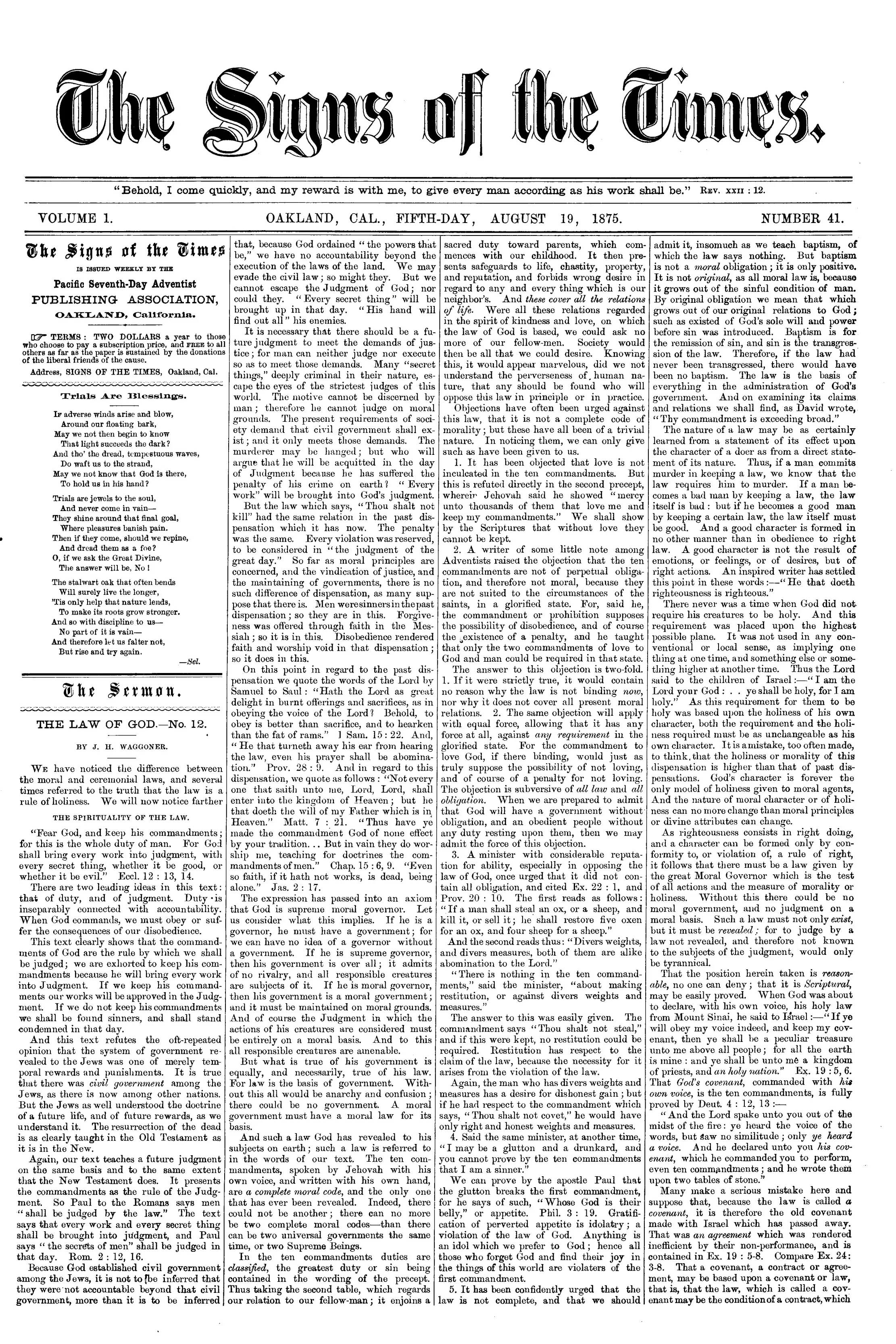 Vol. 1, No. 41.