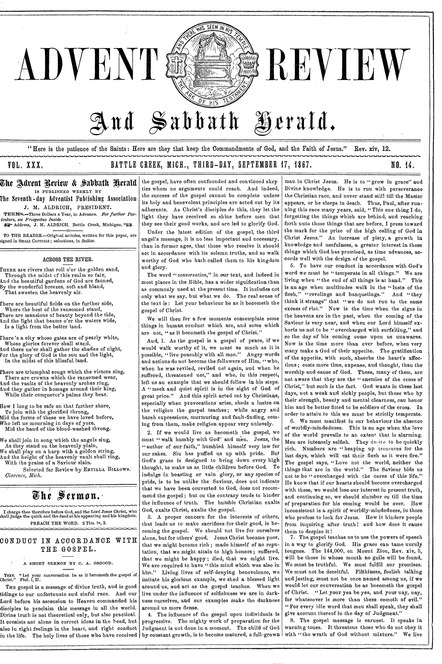Vol. XXX, No. 14