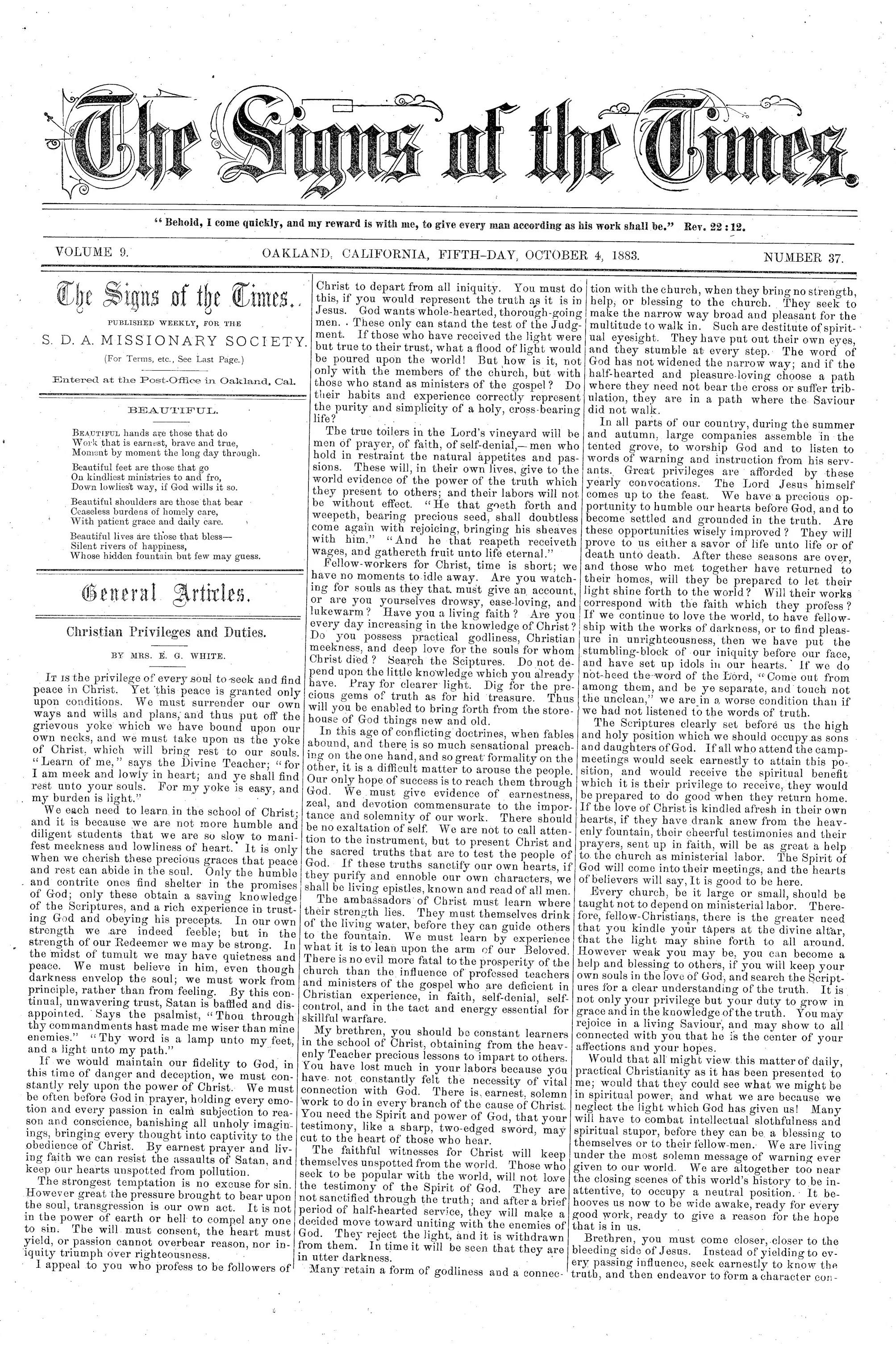 Vol. 9, No. 37.