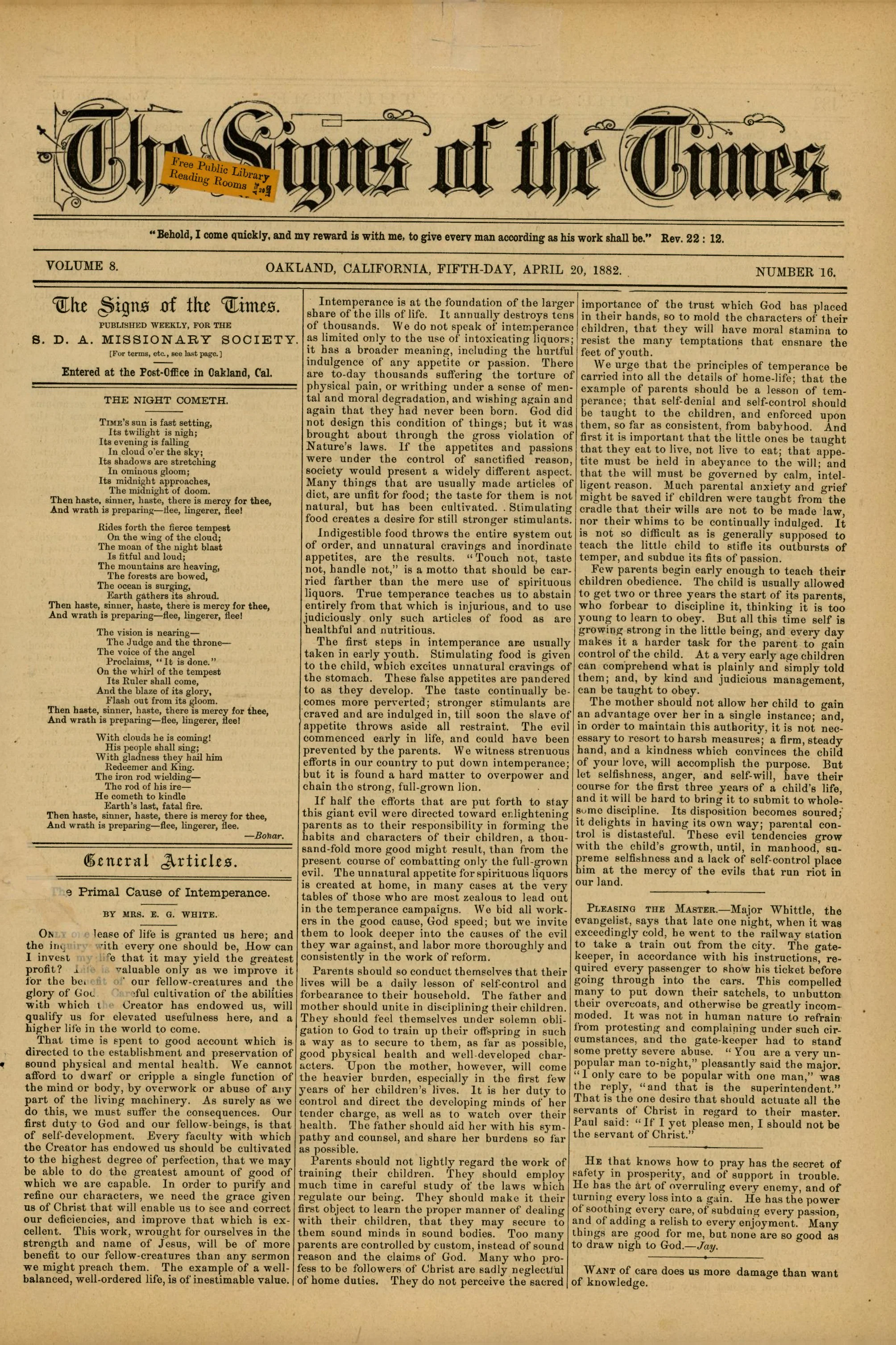 Vol. 8, No. 16.