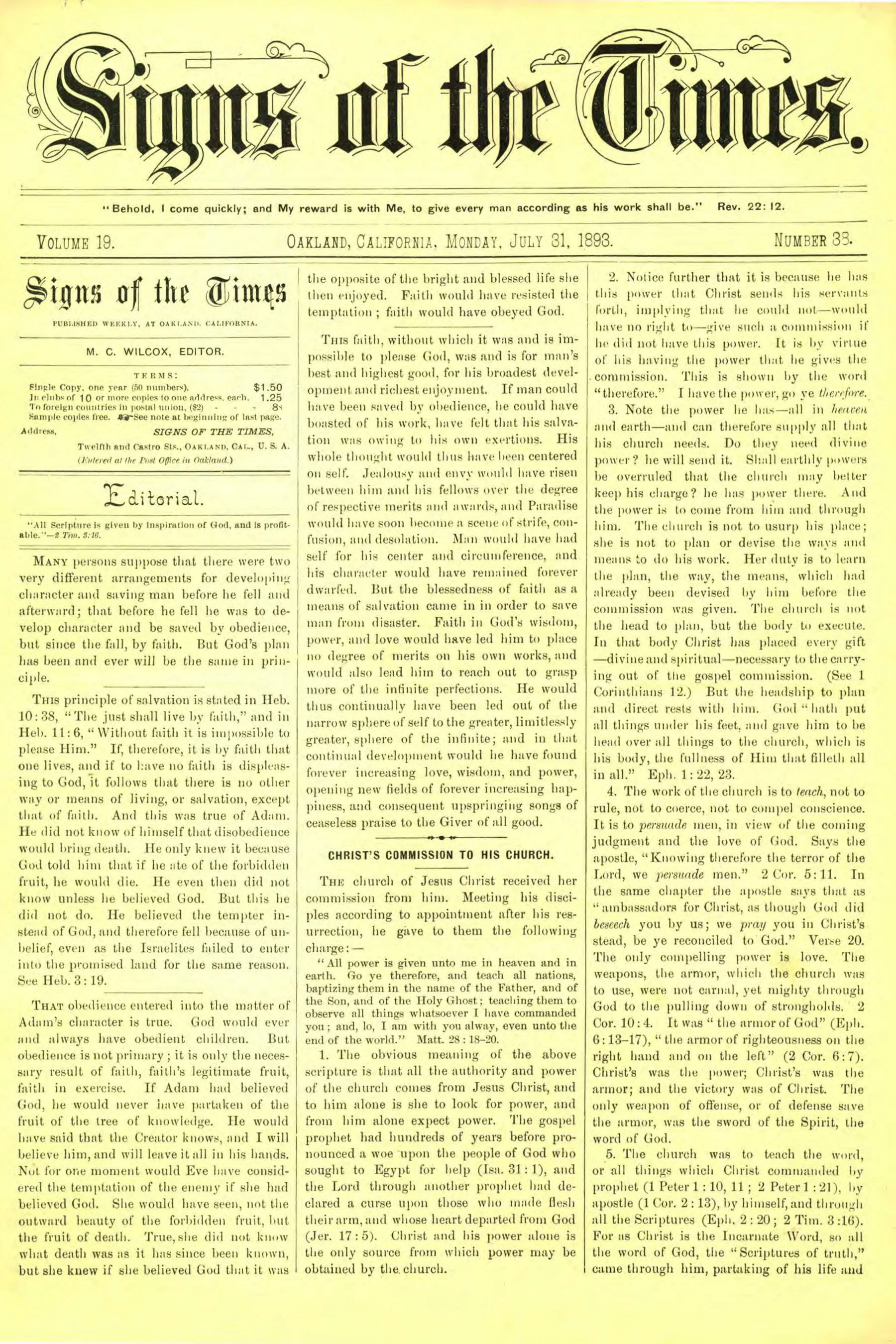 Vol. 19, No. 38.