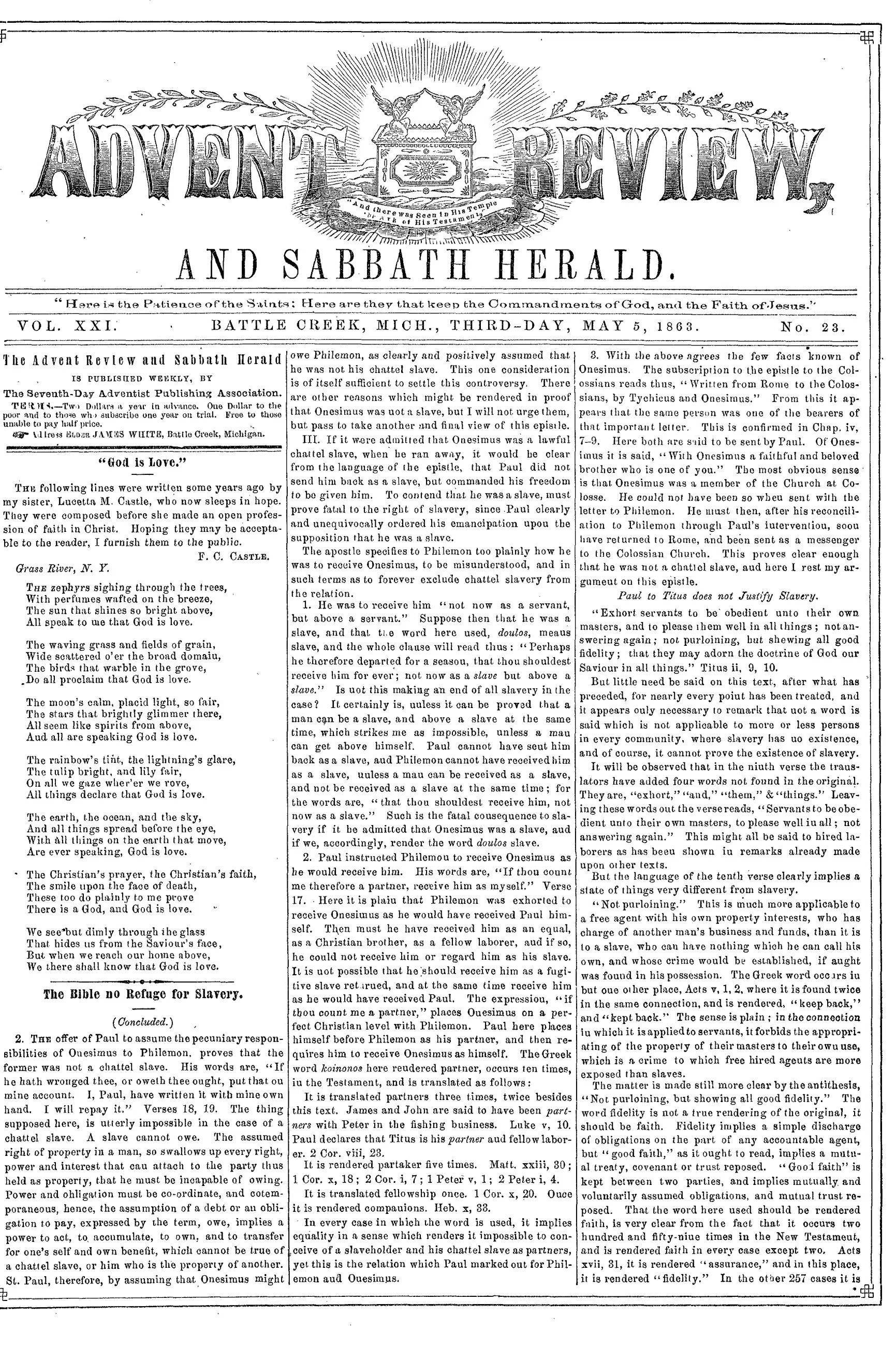 Vol. 21, No. 23.