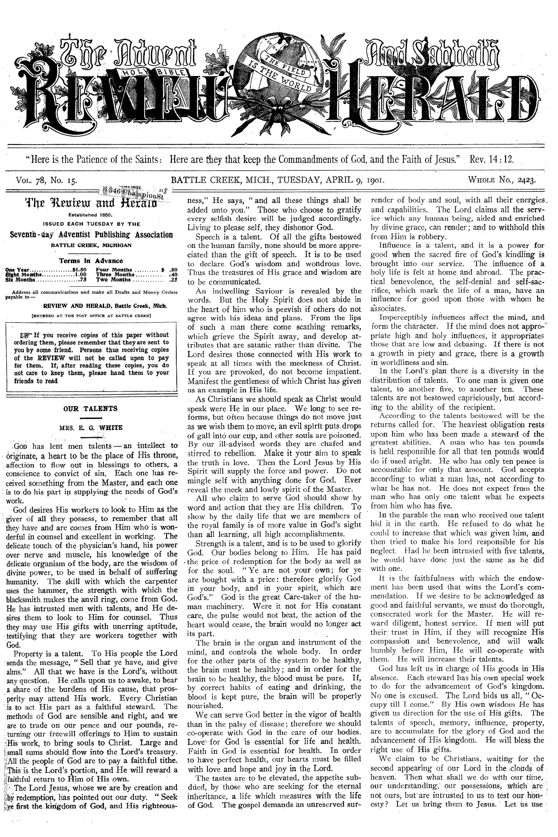 Vol. 78, No. 15.
