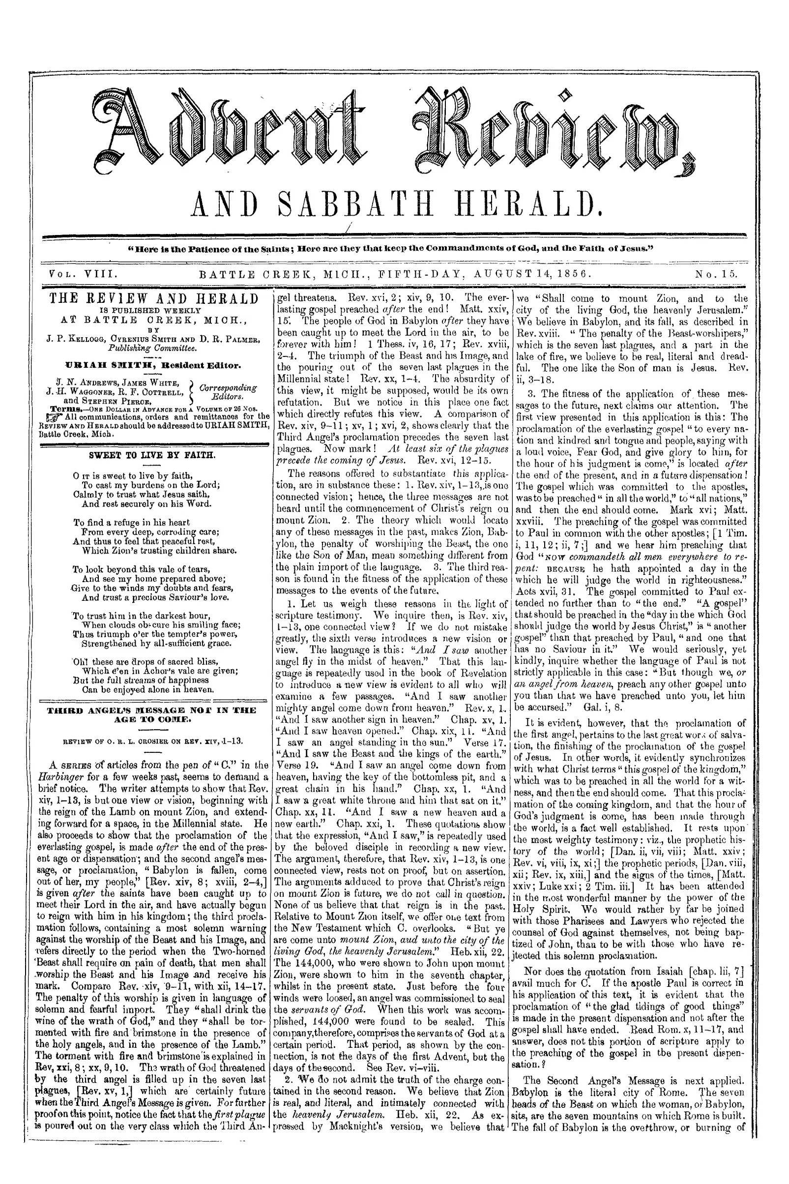 Vol. 8, No. 15.