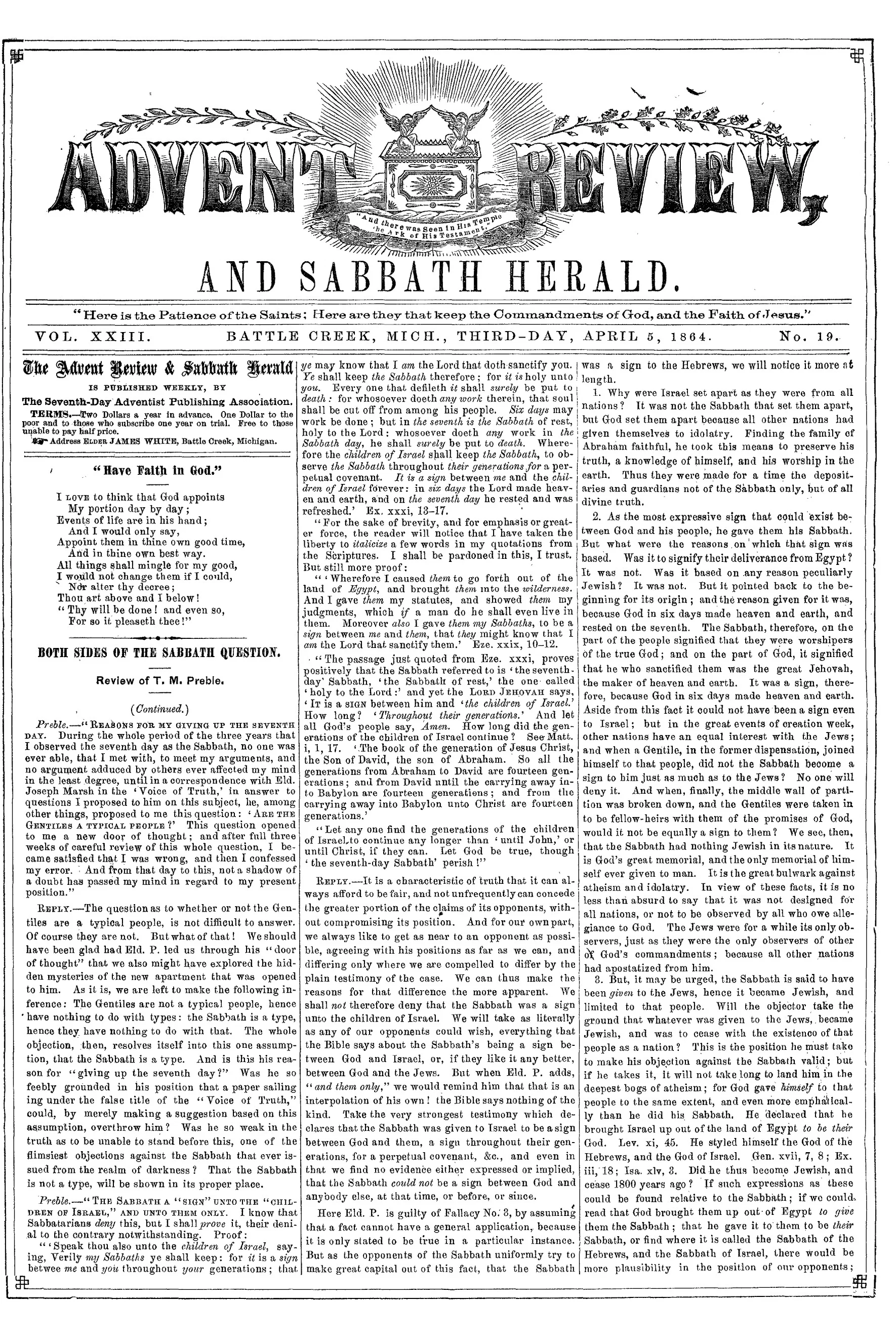 Vol. 23, No. 19.