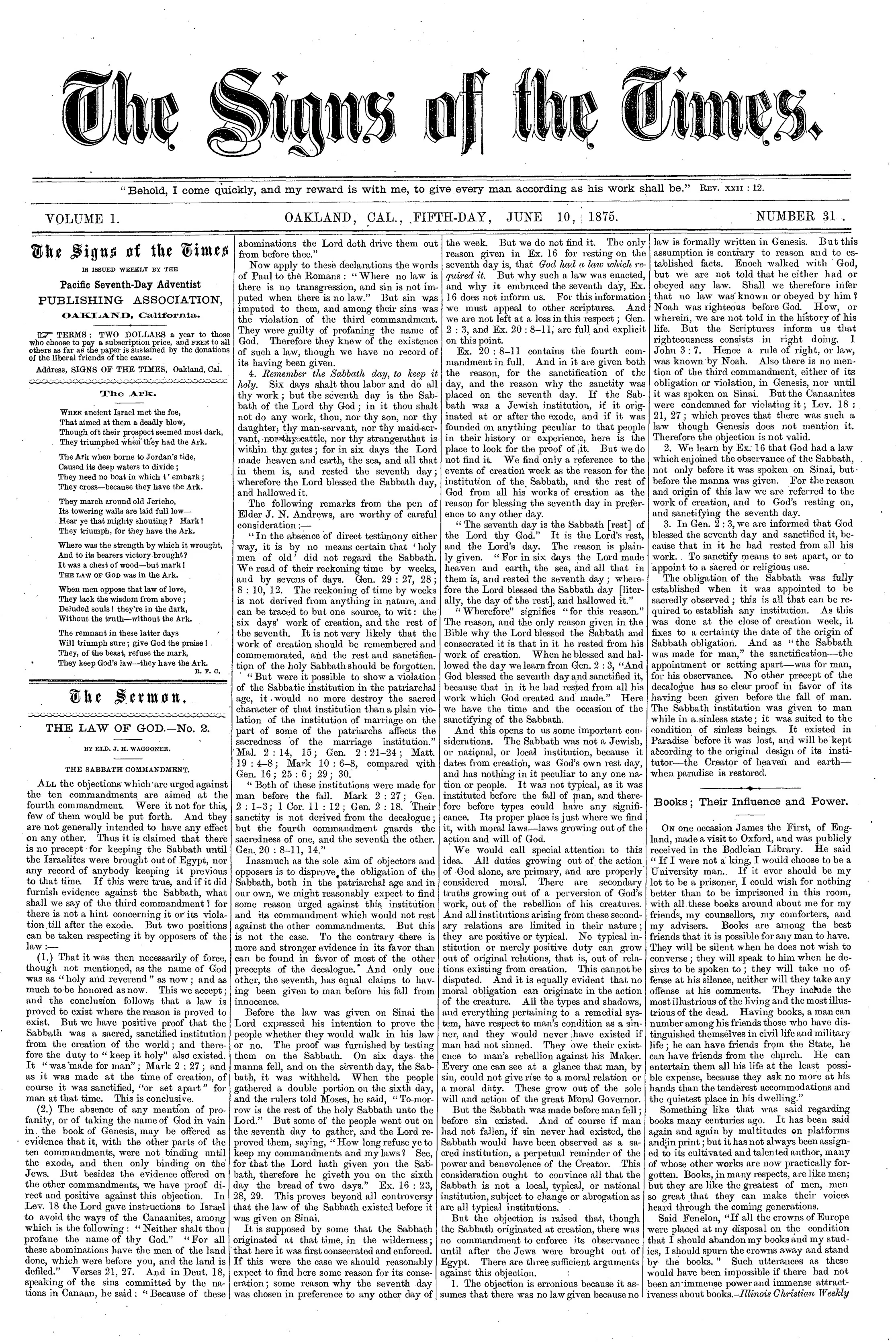 Vol. 1, No. 31.
