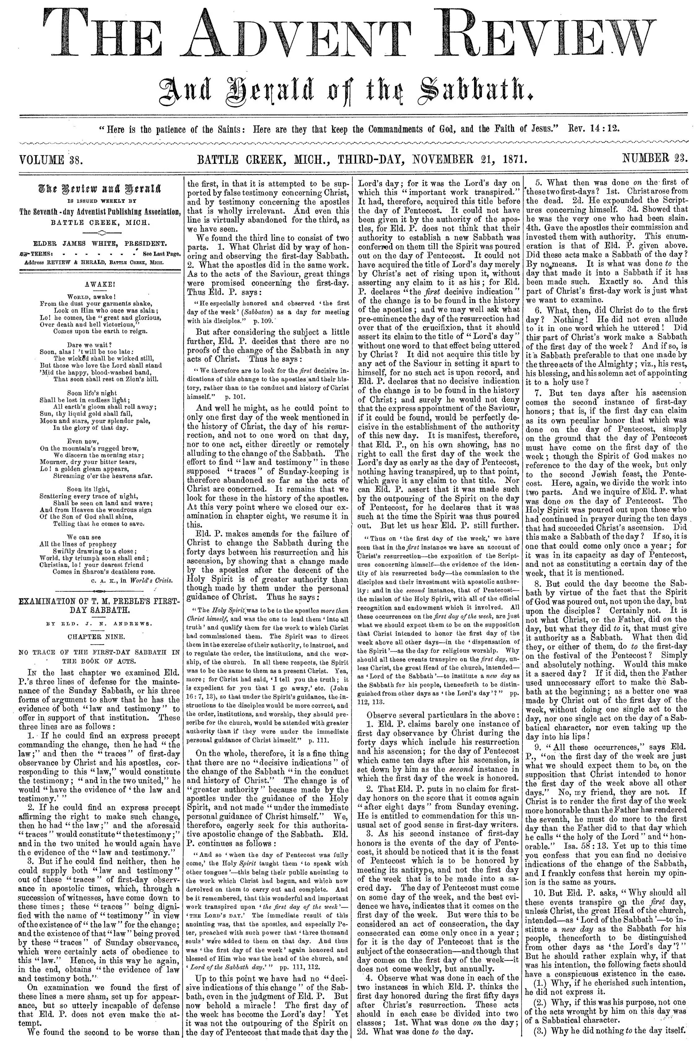 Vol. 38, No. 23.