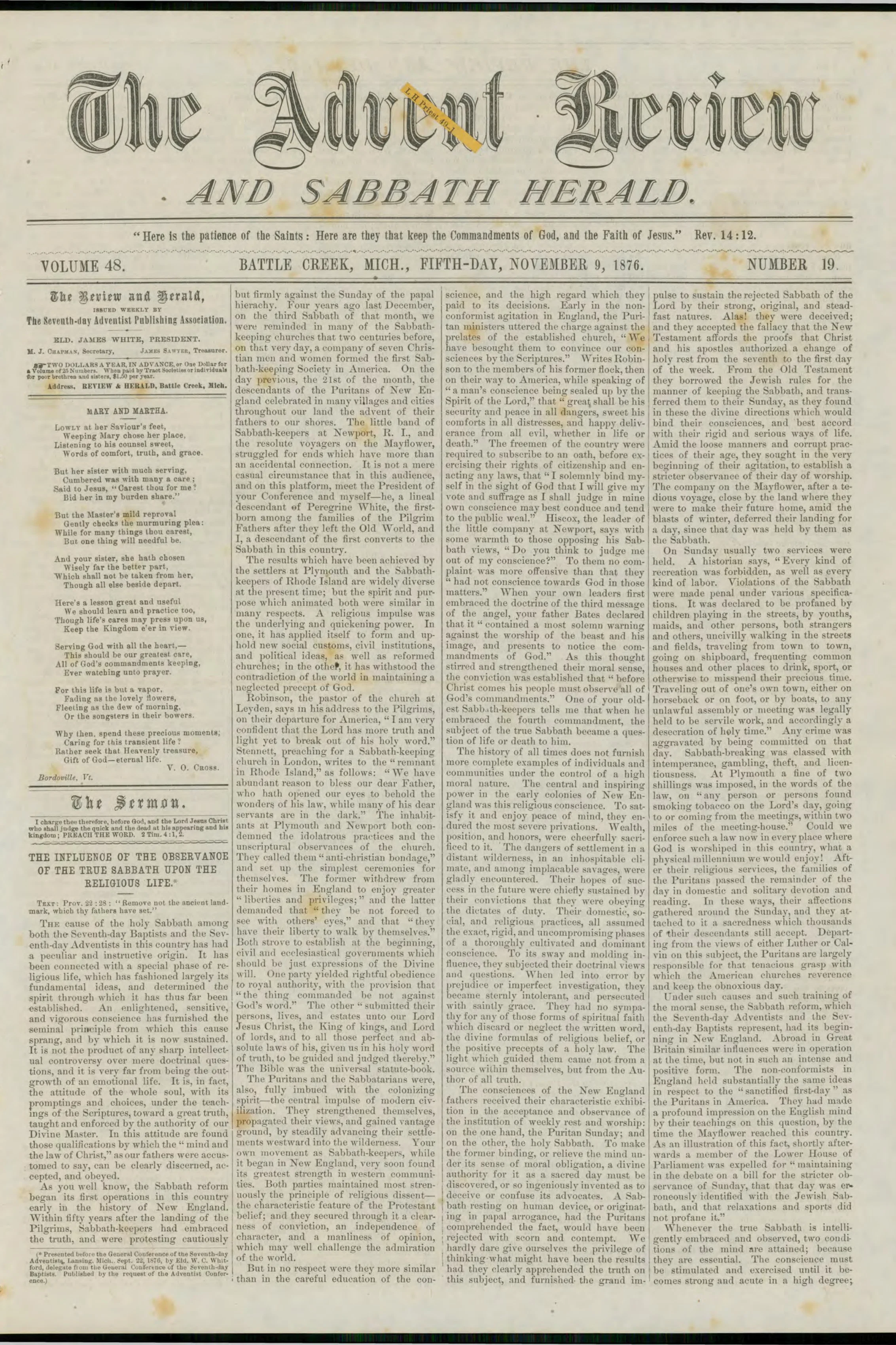 Vol. 48, No. 19.