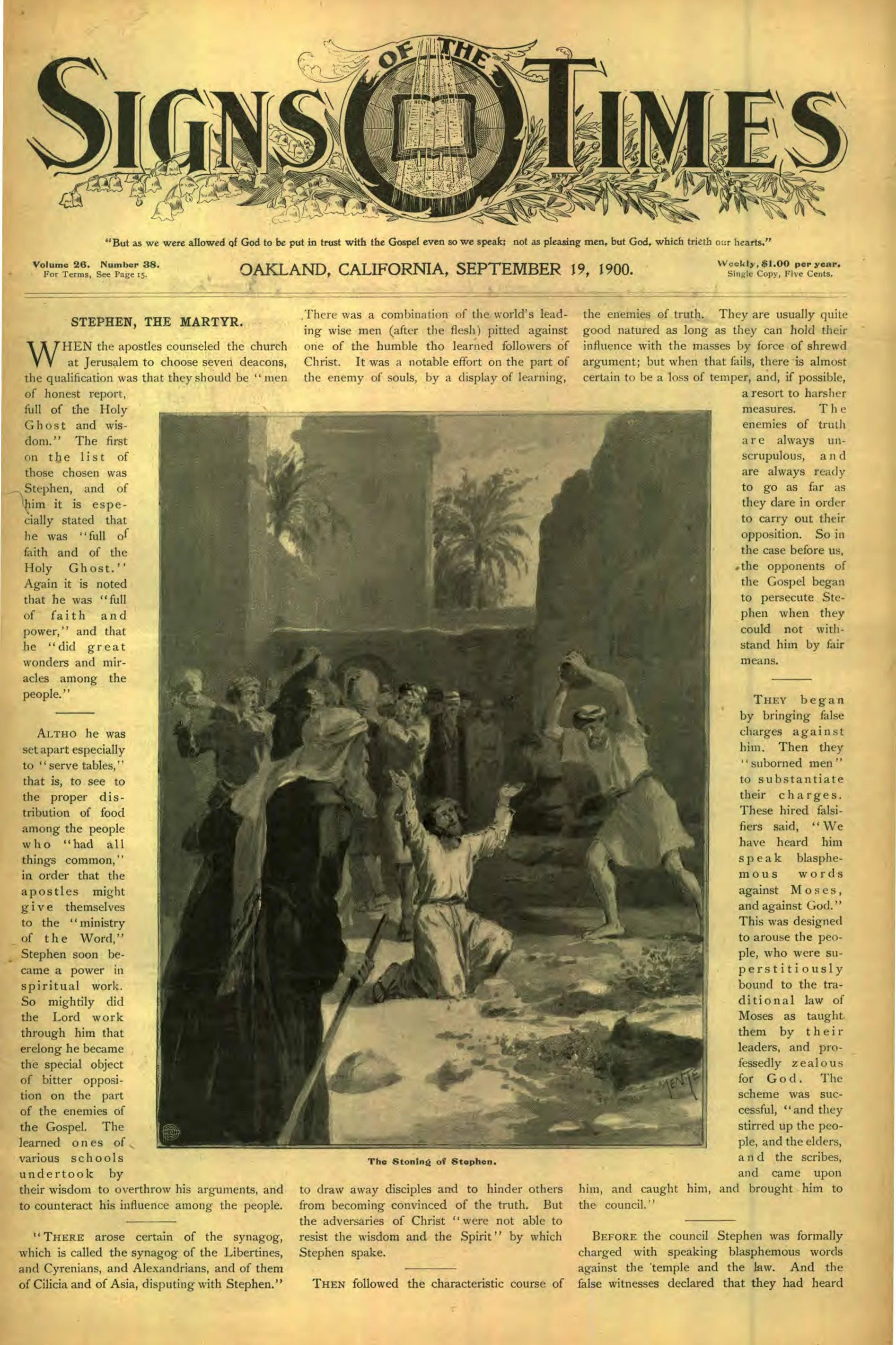 Vol. 26, No. 38.