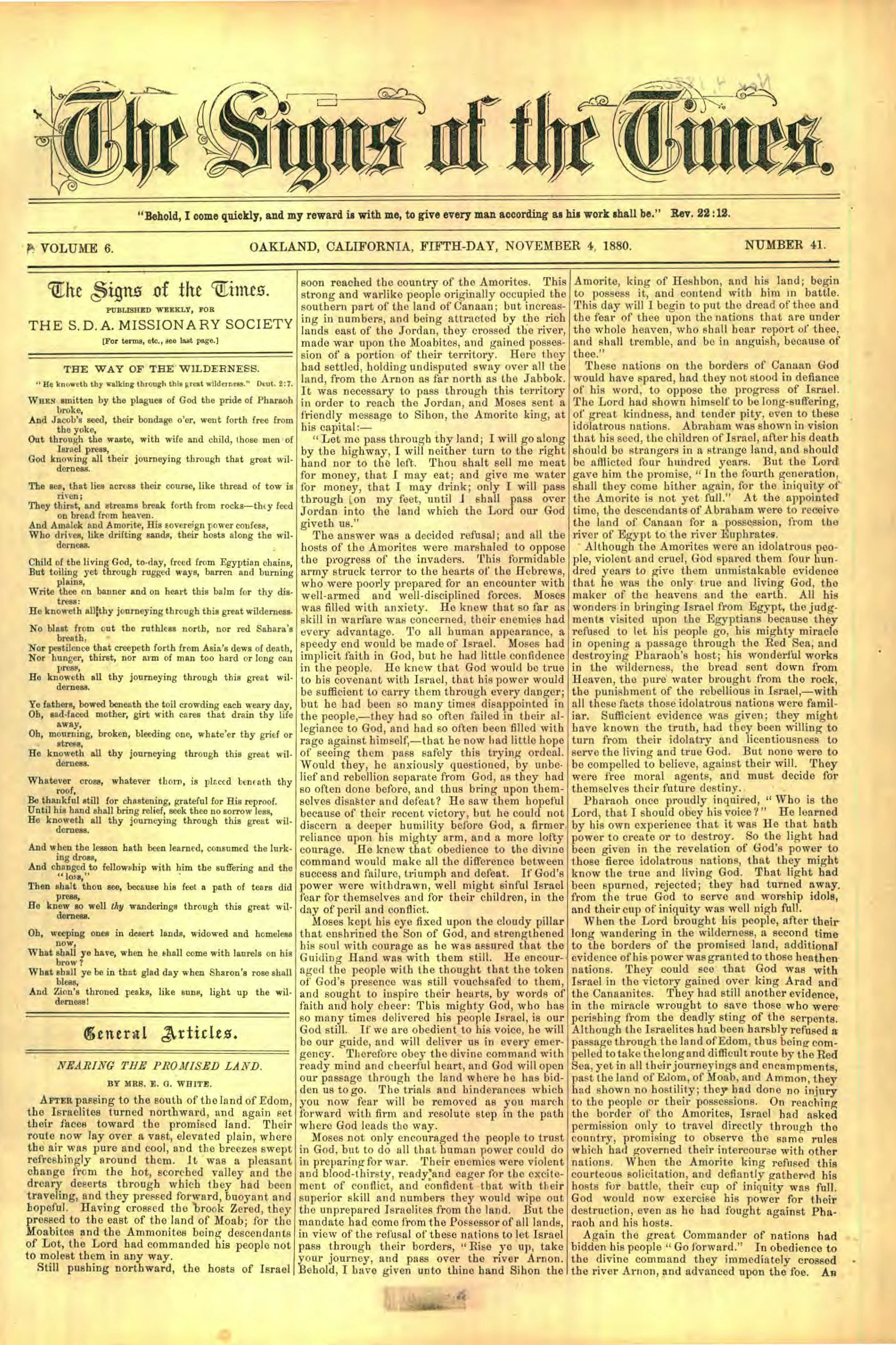 Vol. 6, No. 41.