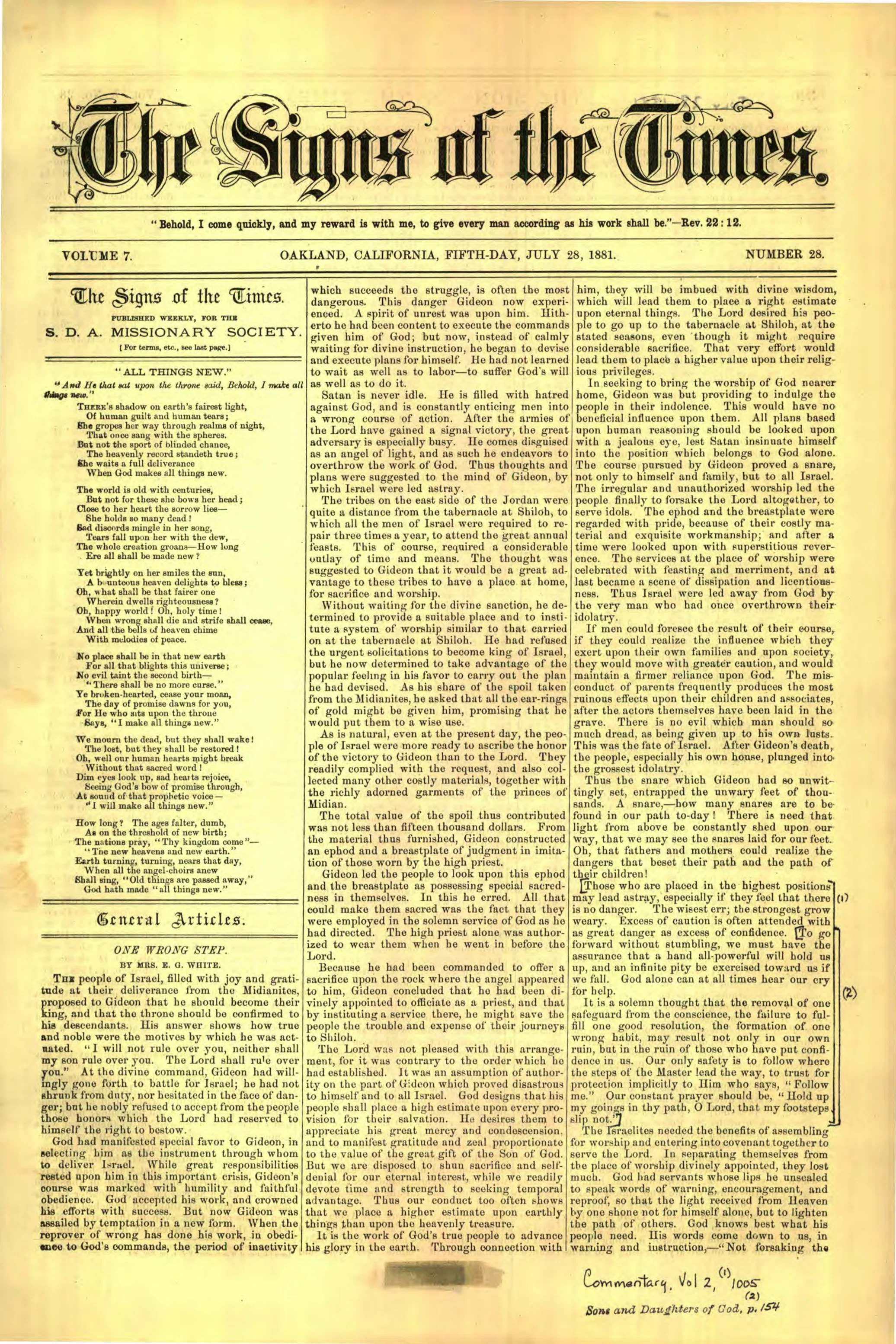 Vol. 7, No. 28.