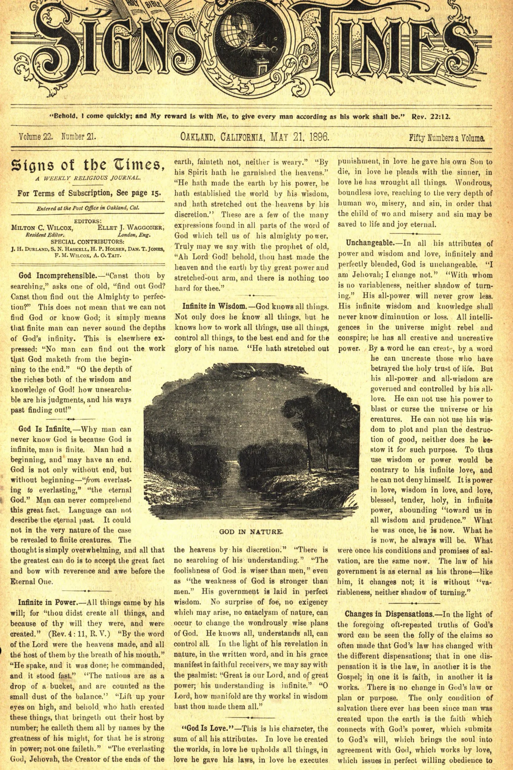 Vol. 22, No. 21.