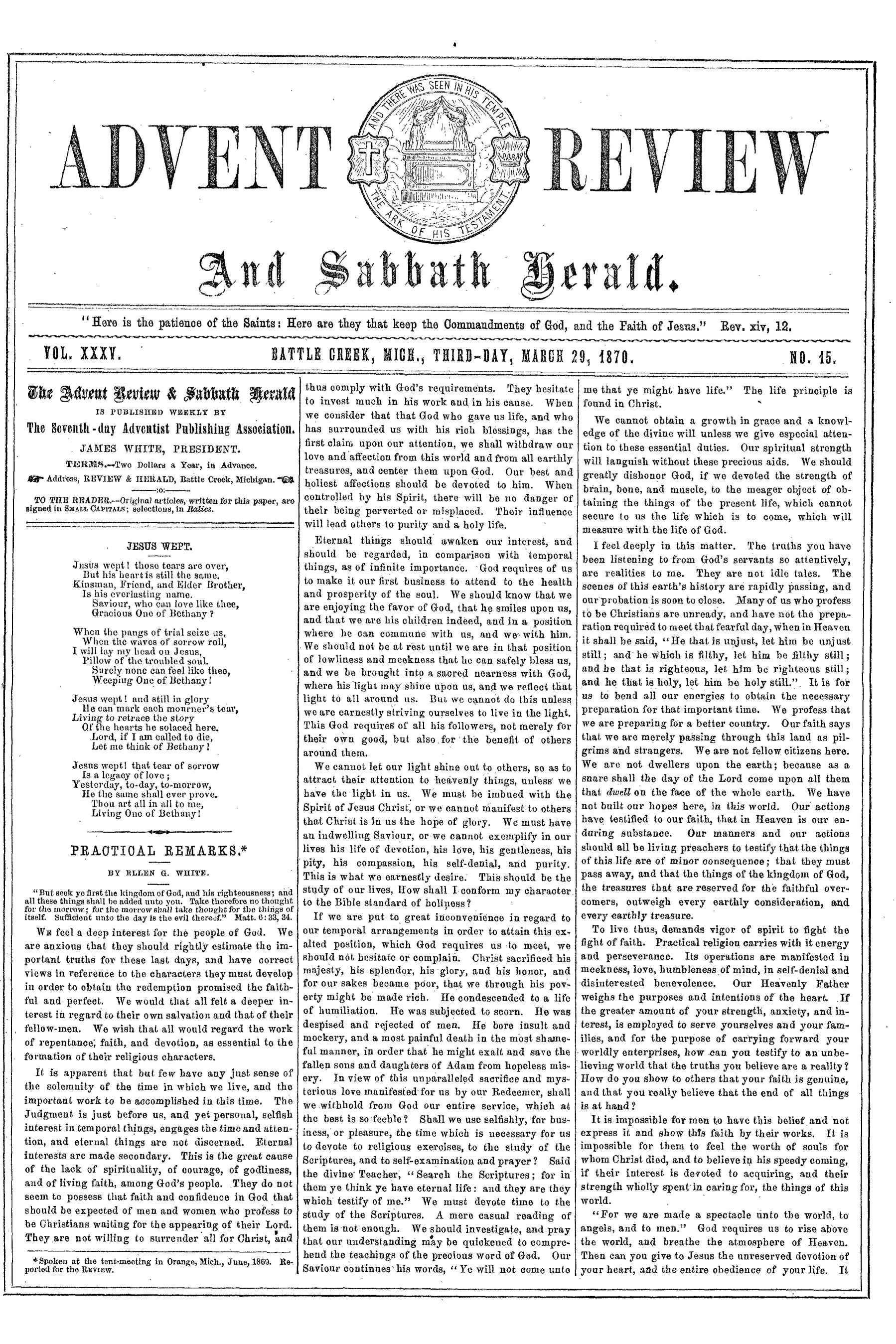 Vol. 35, No. 15.