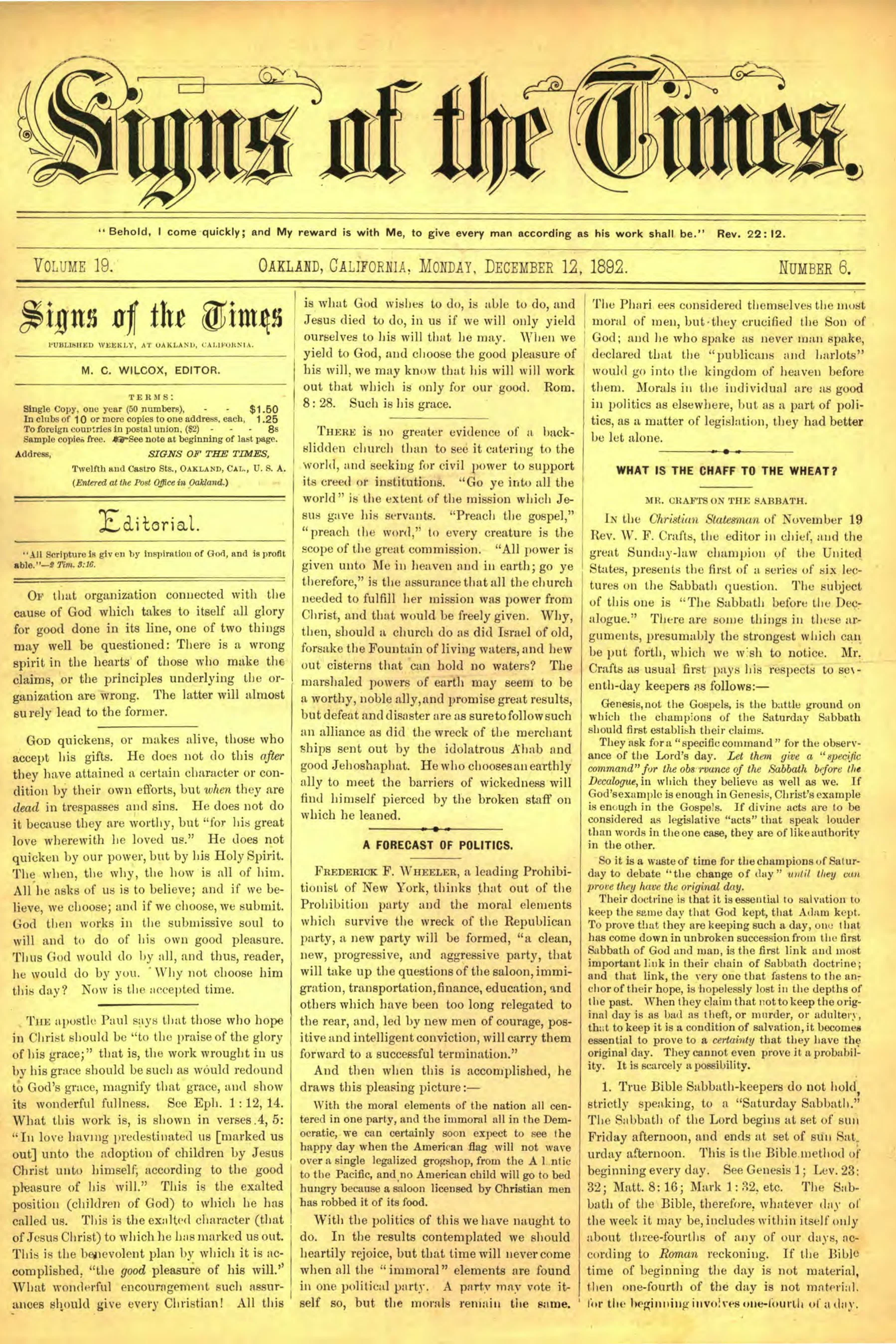 Vol. 19, No. 6.