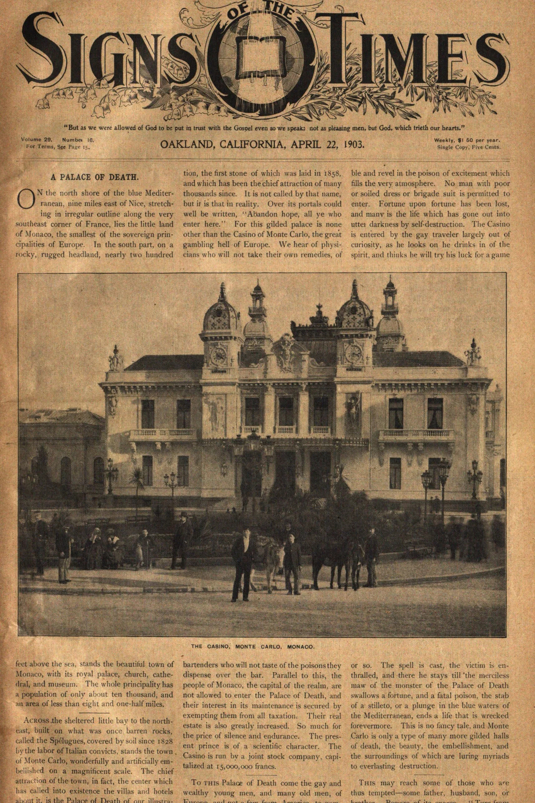 Vol. 29, No. 16.