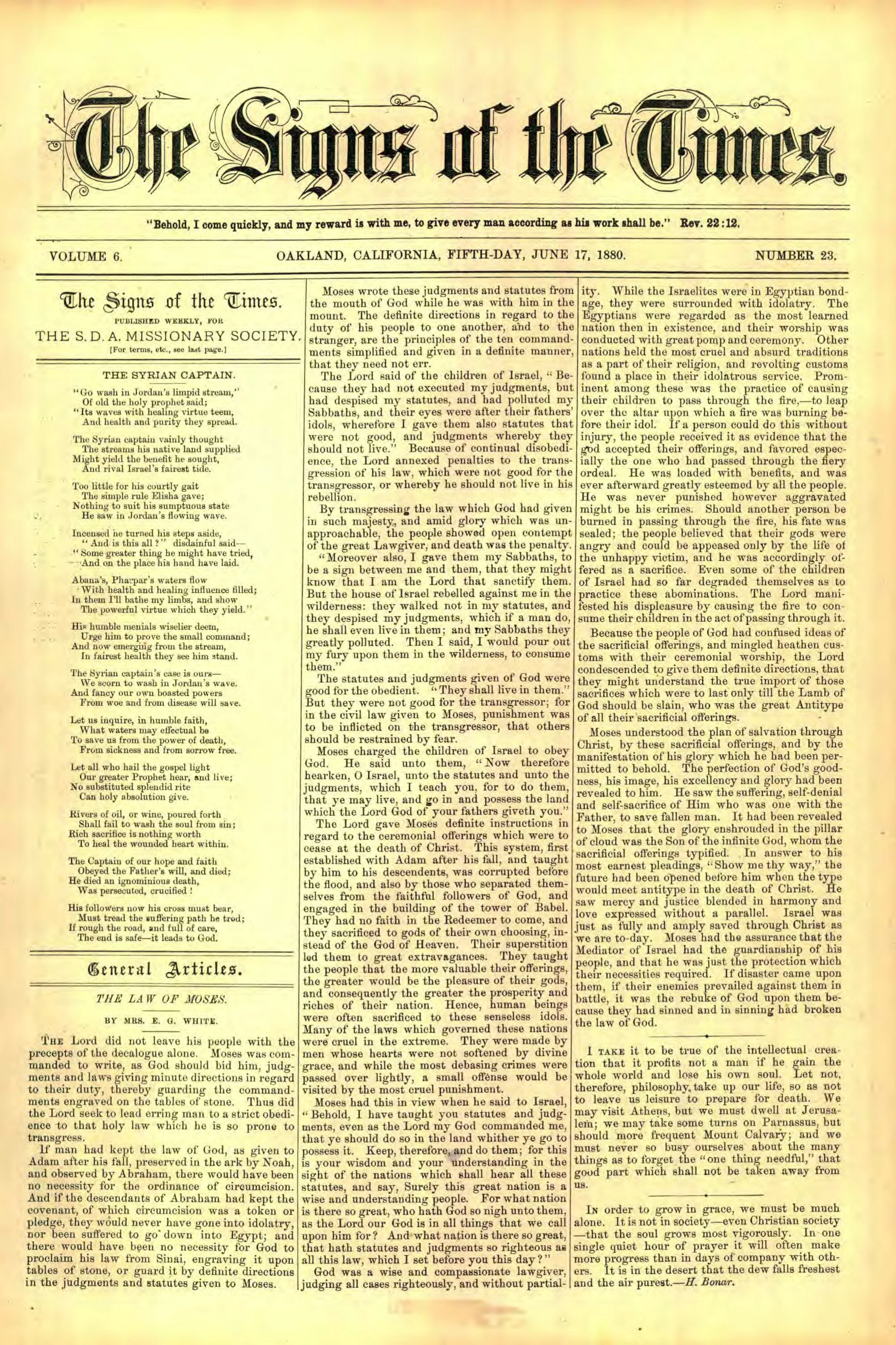 Vol. 6, No. 23.