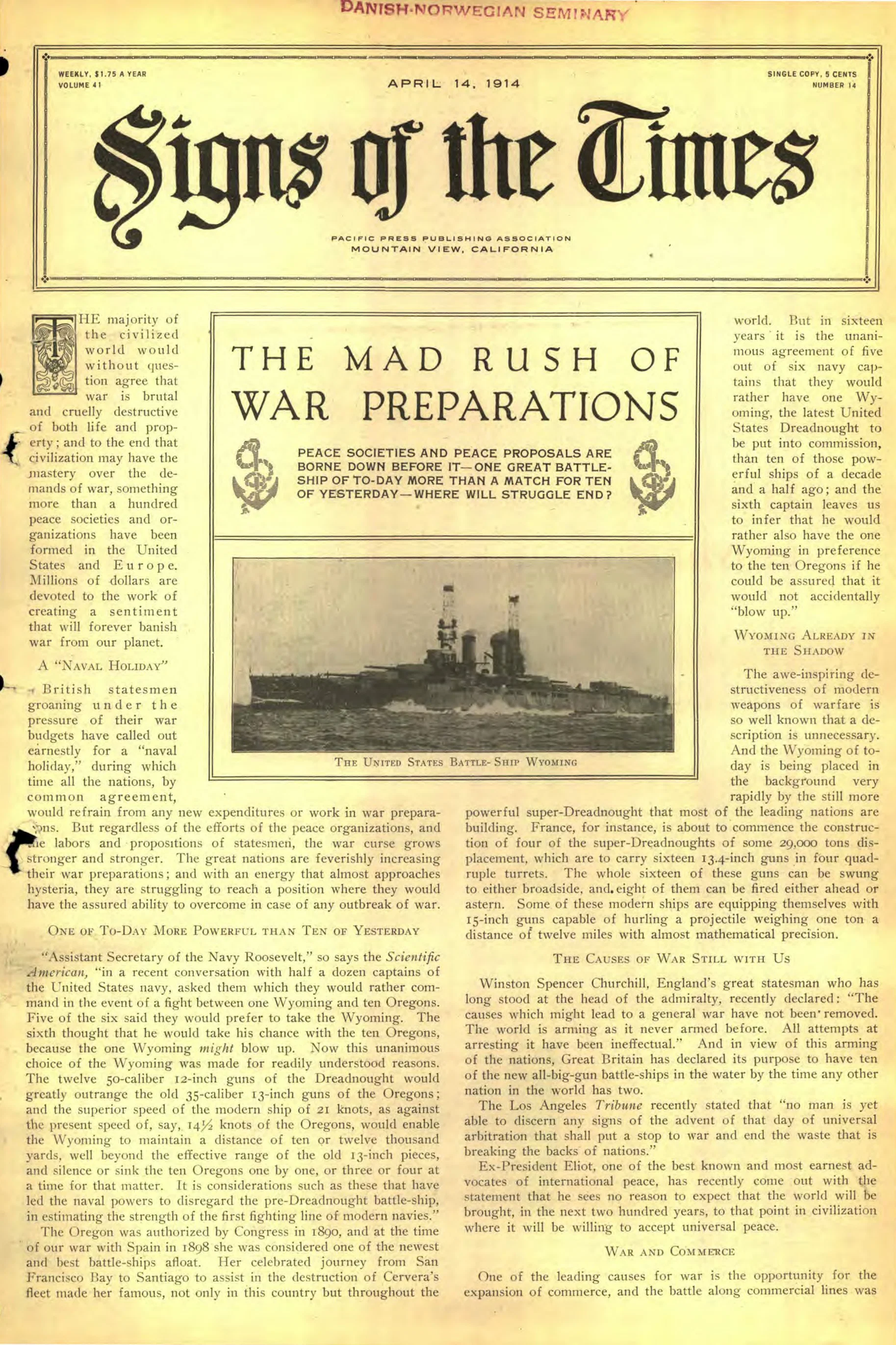 Vol. 41, No. 14.