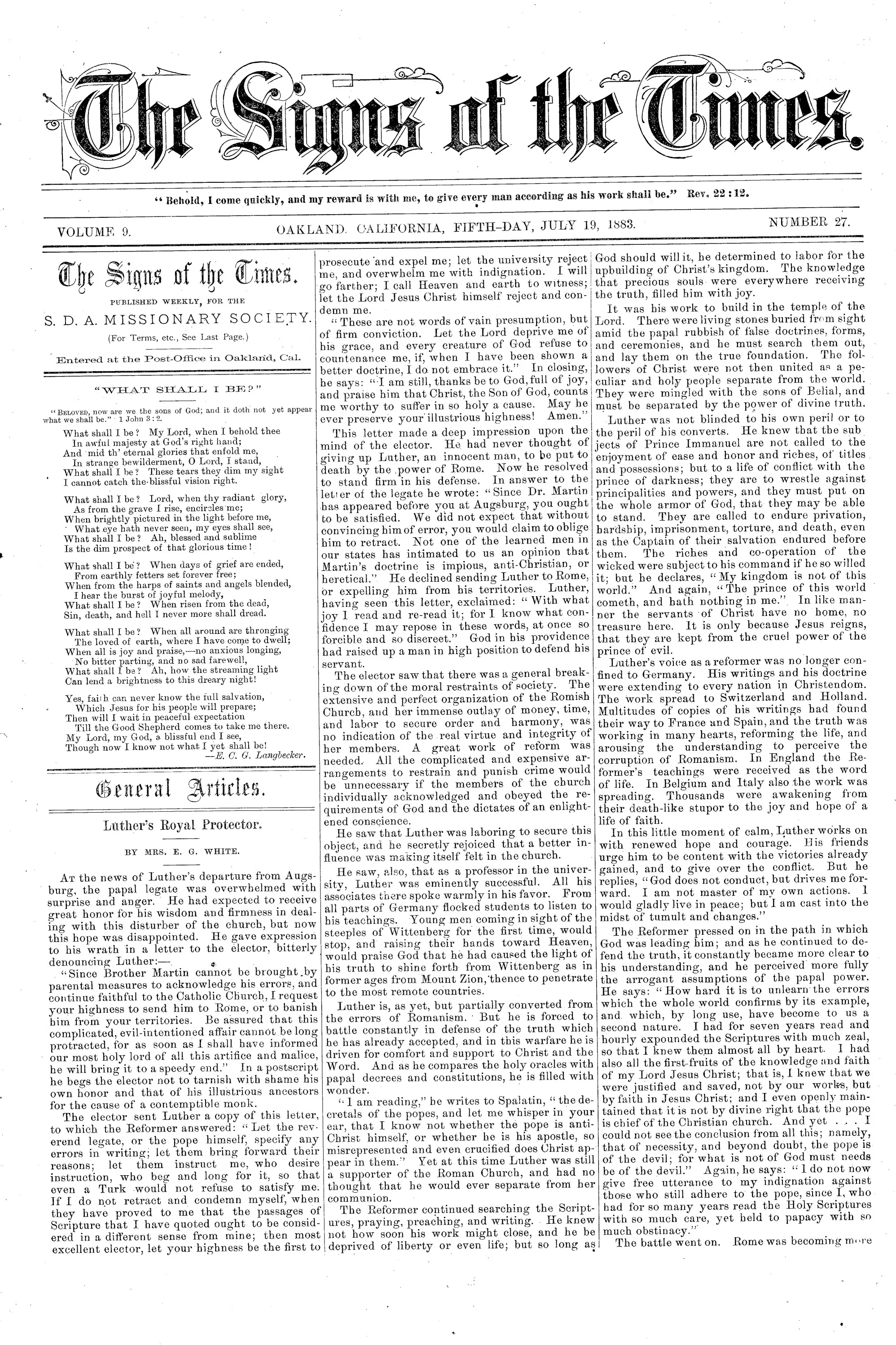 Vol. 9, No. 27.