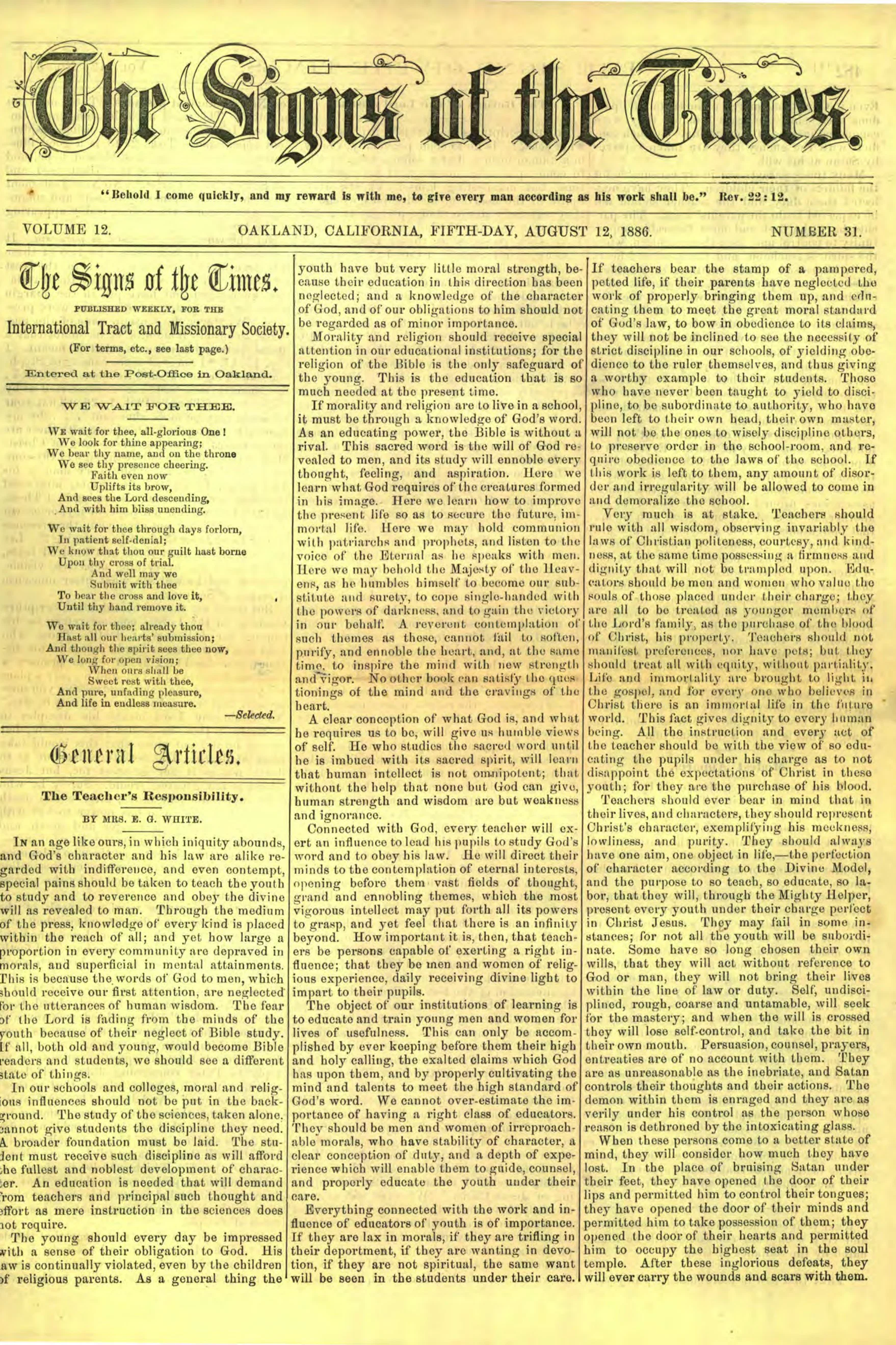 Vol. 12, No. 31.
