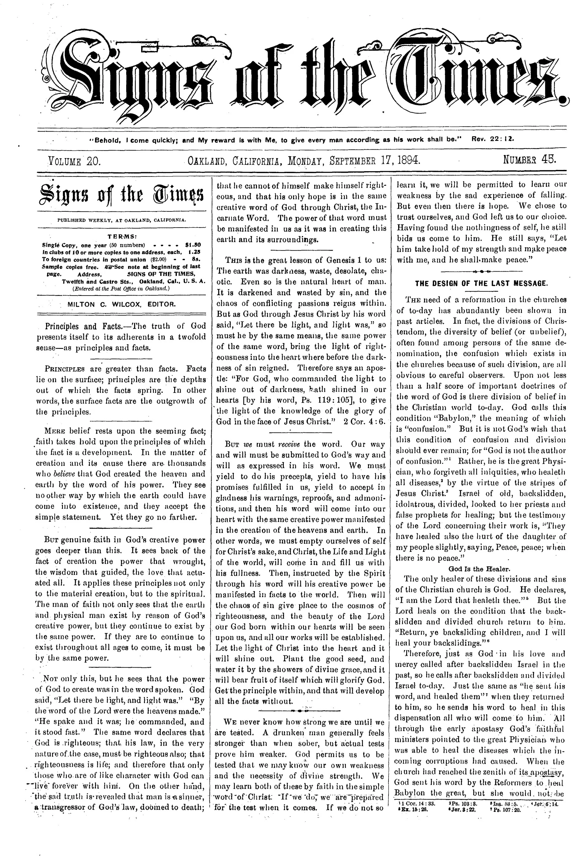 Vol. 20, No. 45.