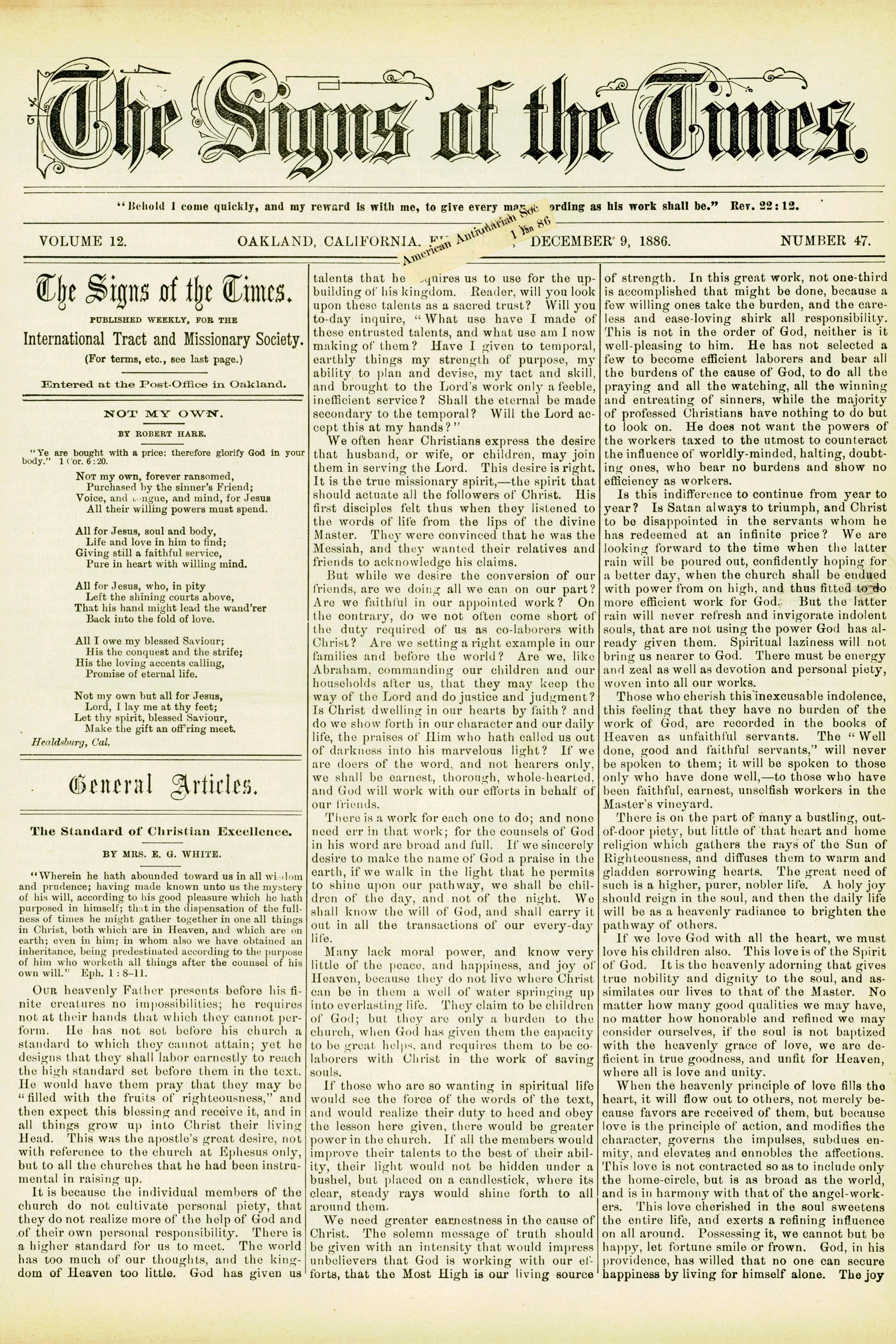 Vol. 12, No. 47.