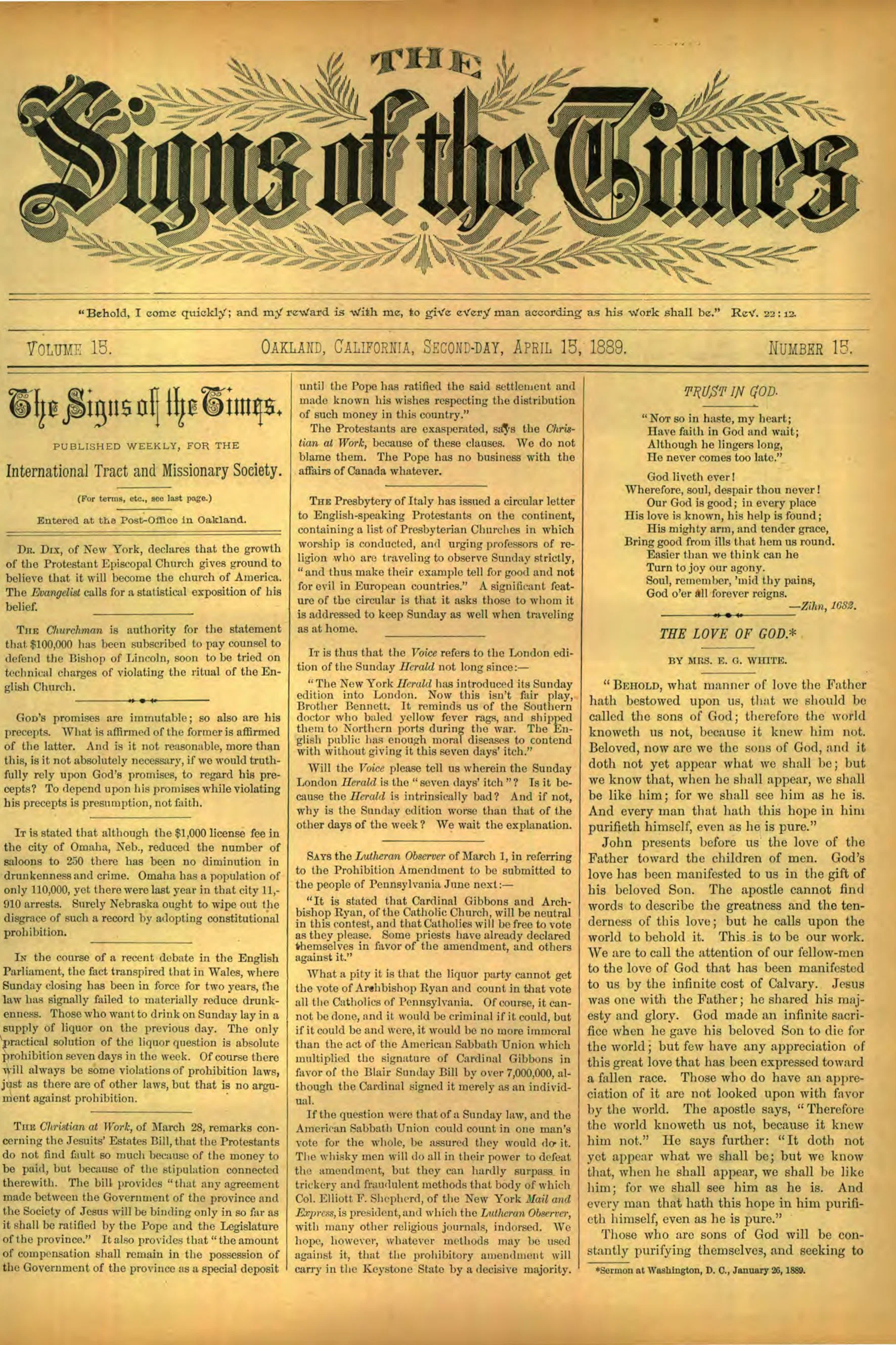 Vol. 15, No. 15.