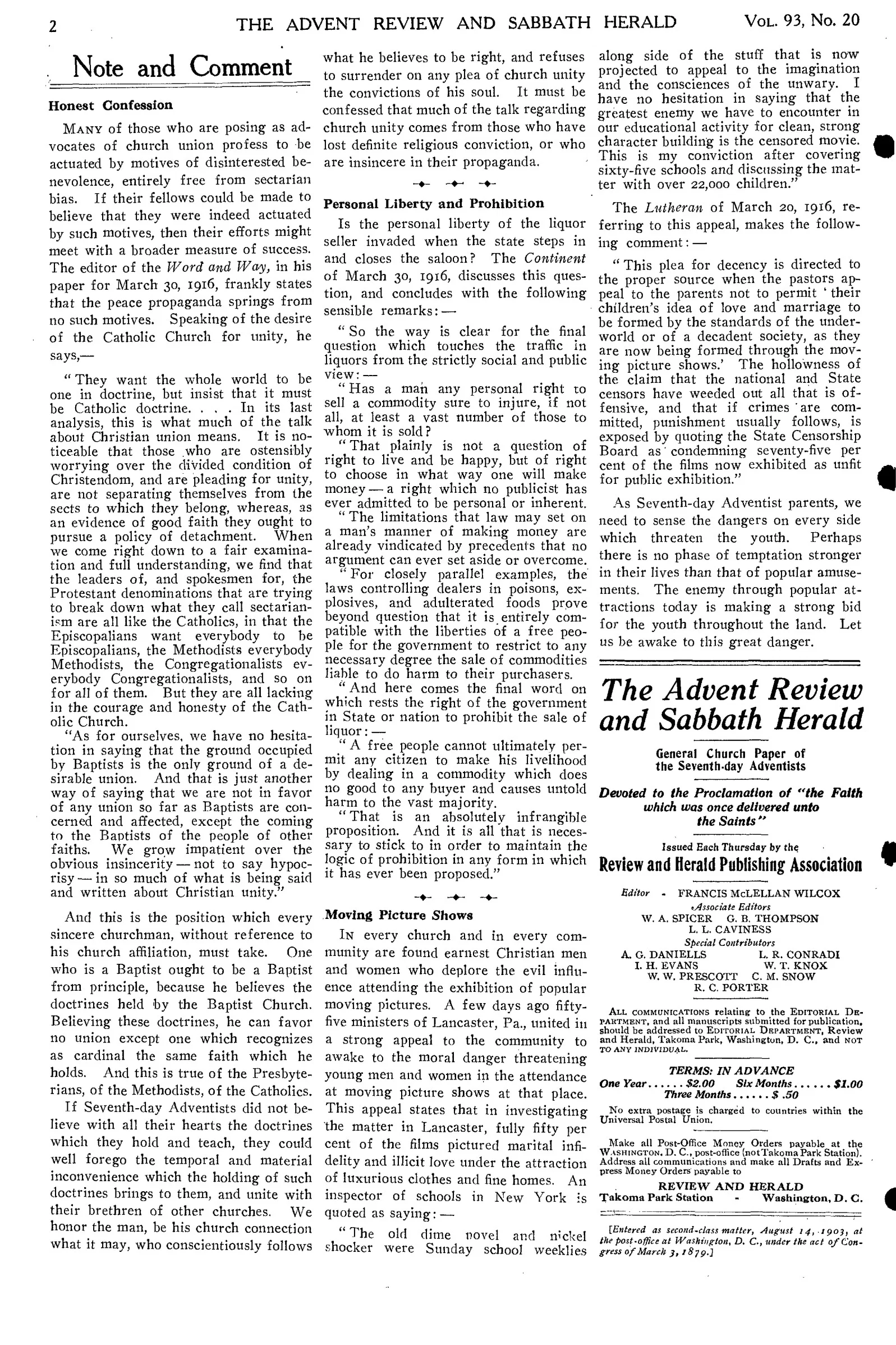 Vol. 93, No. 20.