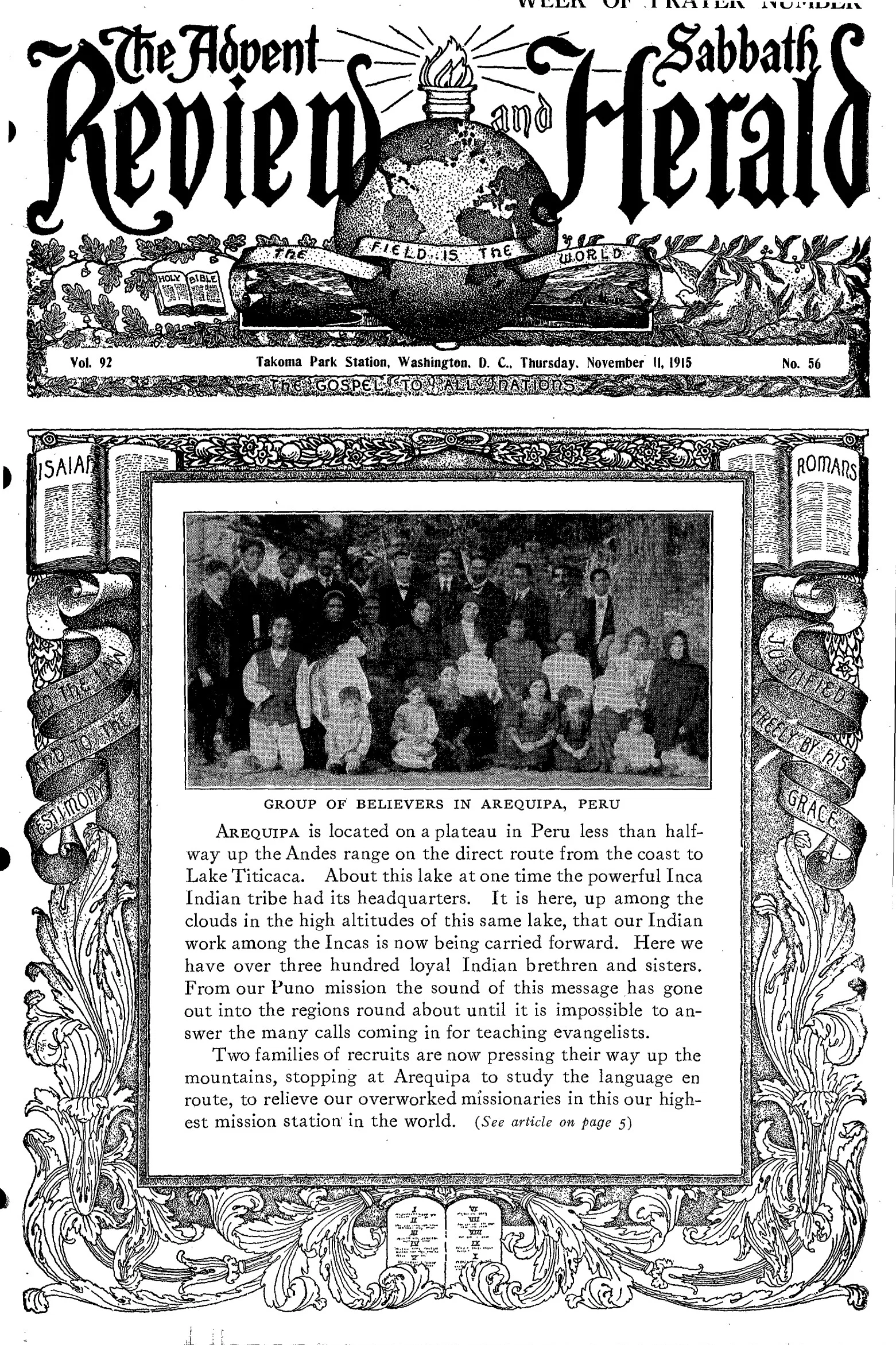 Vol. 92, No. 56.