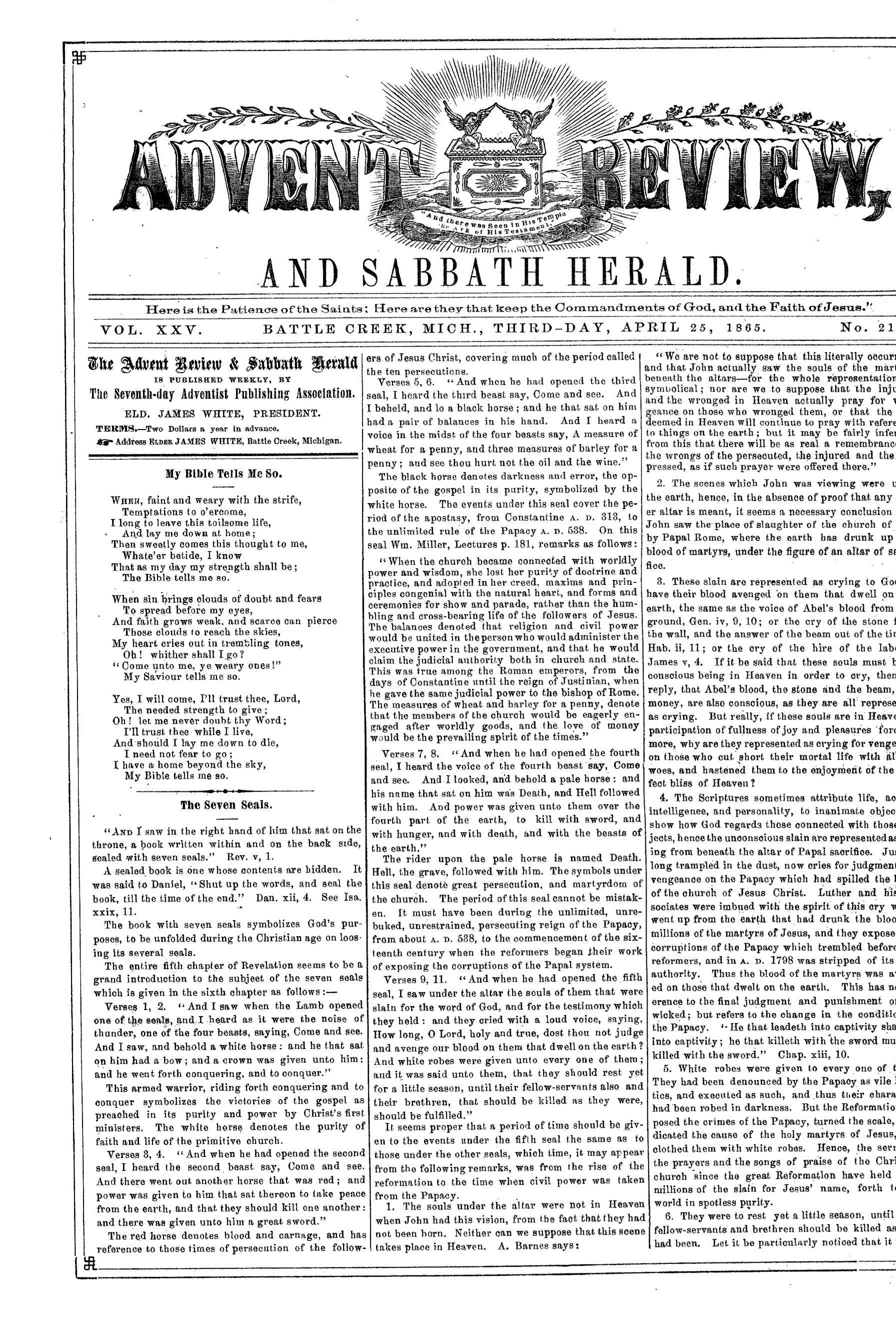 Vol. 25, No. 21.